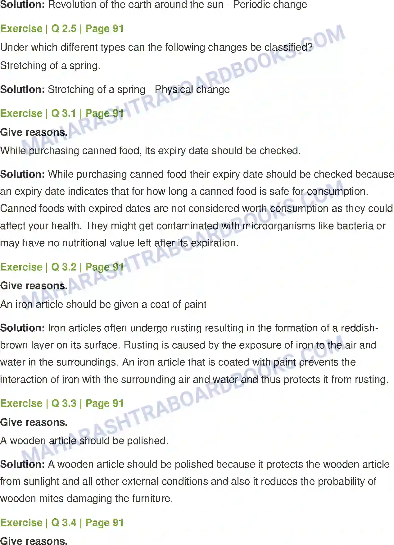 Maharashtra Board Solution Class-7 General Science Changes – Physical and Chemical Image 3