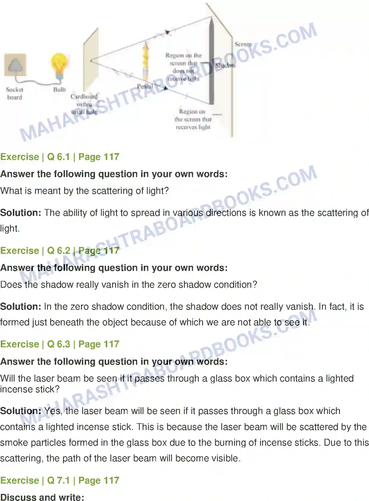 Maharashtra Board Solution Class-7 General+Science Effects of Light Image 4