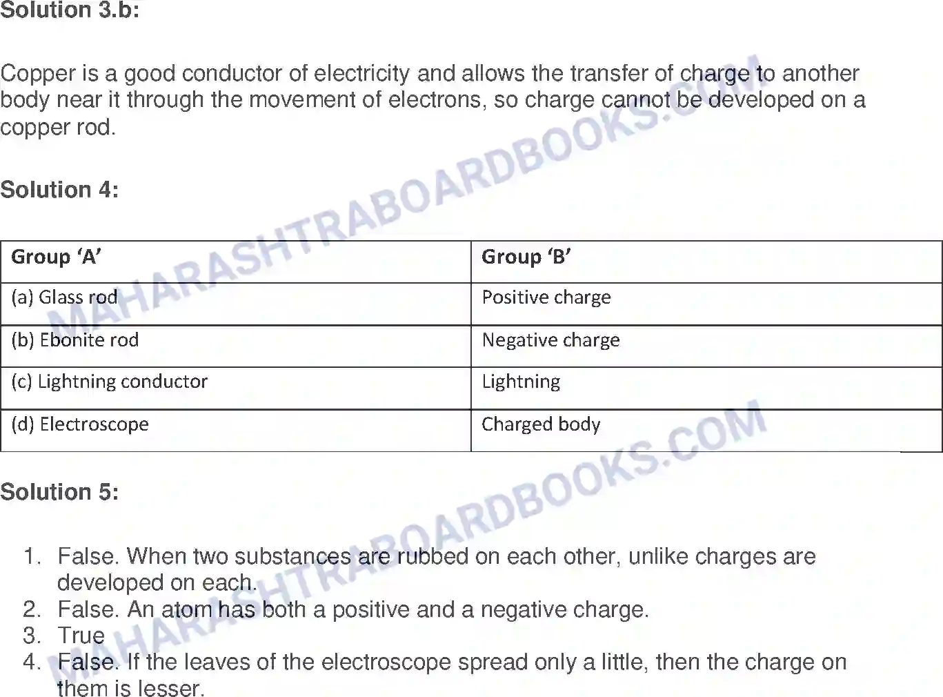 Maharashtra Board Solution Class-7 General Science Electric Charge Image 2
