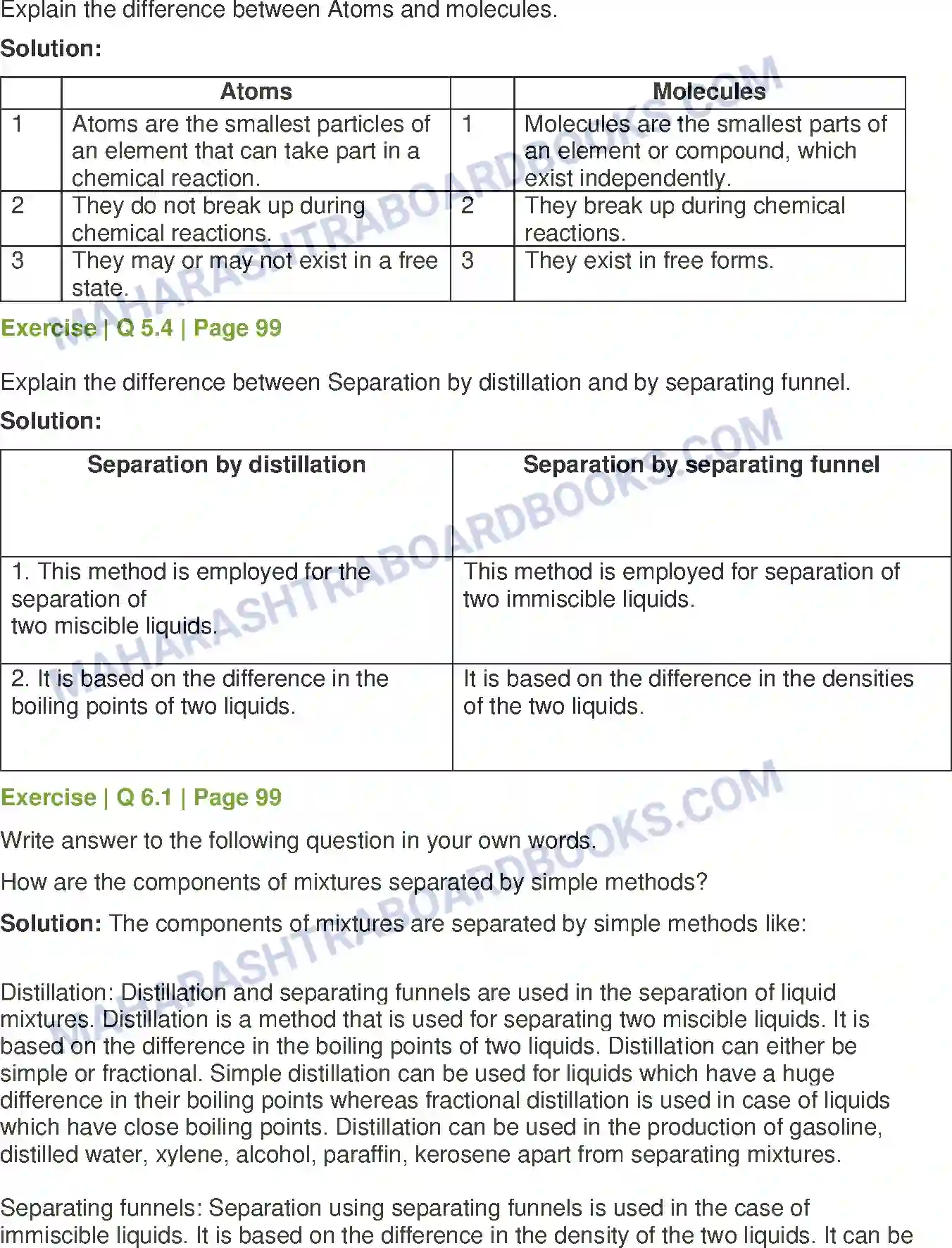 Maharashtra Board Solution Class-7 General+Science Elements, Compounds and Mixtures Image 6