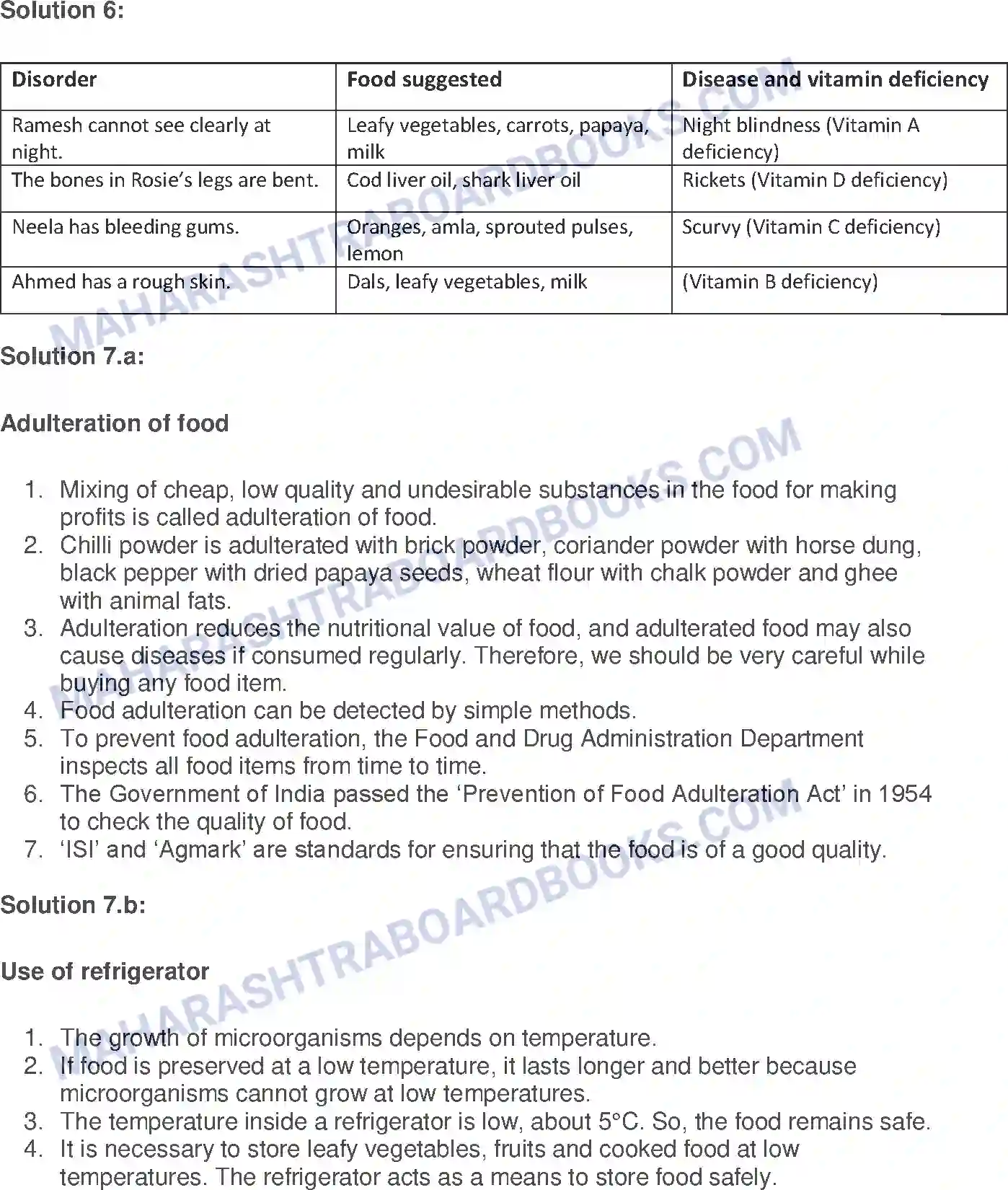 Maharashtra Board Solution Class-7 General+Science Food and Protection of Food Image 3