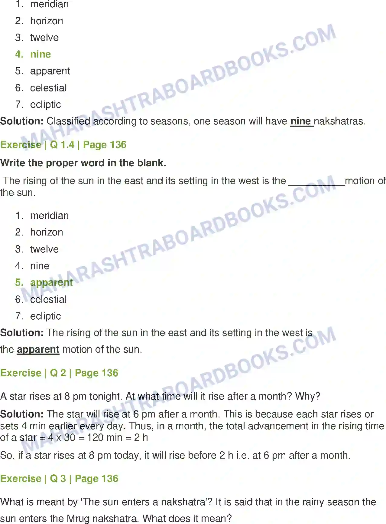 Maharashtra Board Solution Class-7 General+Science In the World of Stars Image 2