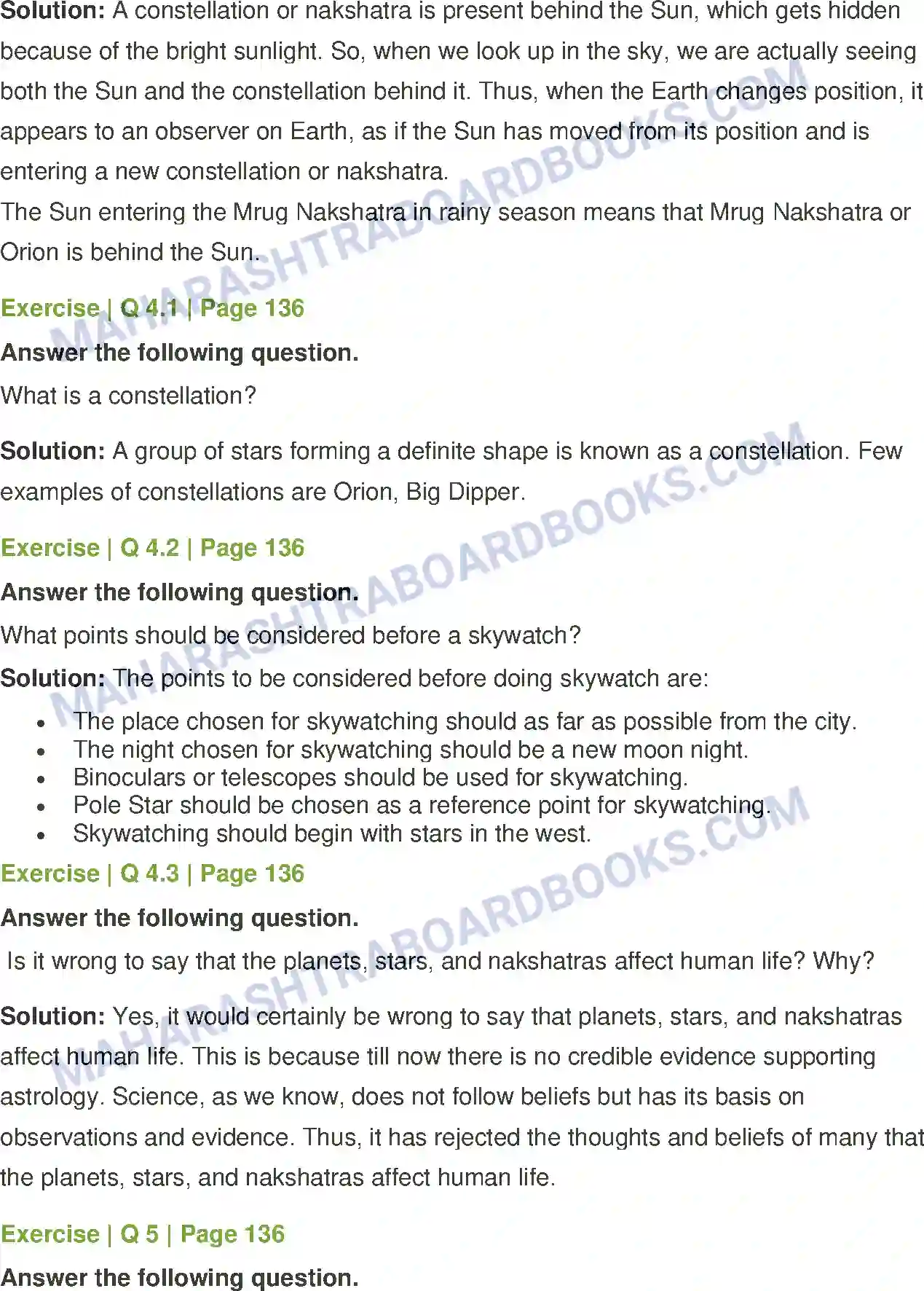 Maharashtra Board Solution Class-7 General+Science In the World of Stars Image 3