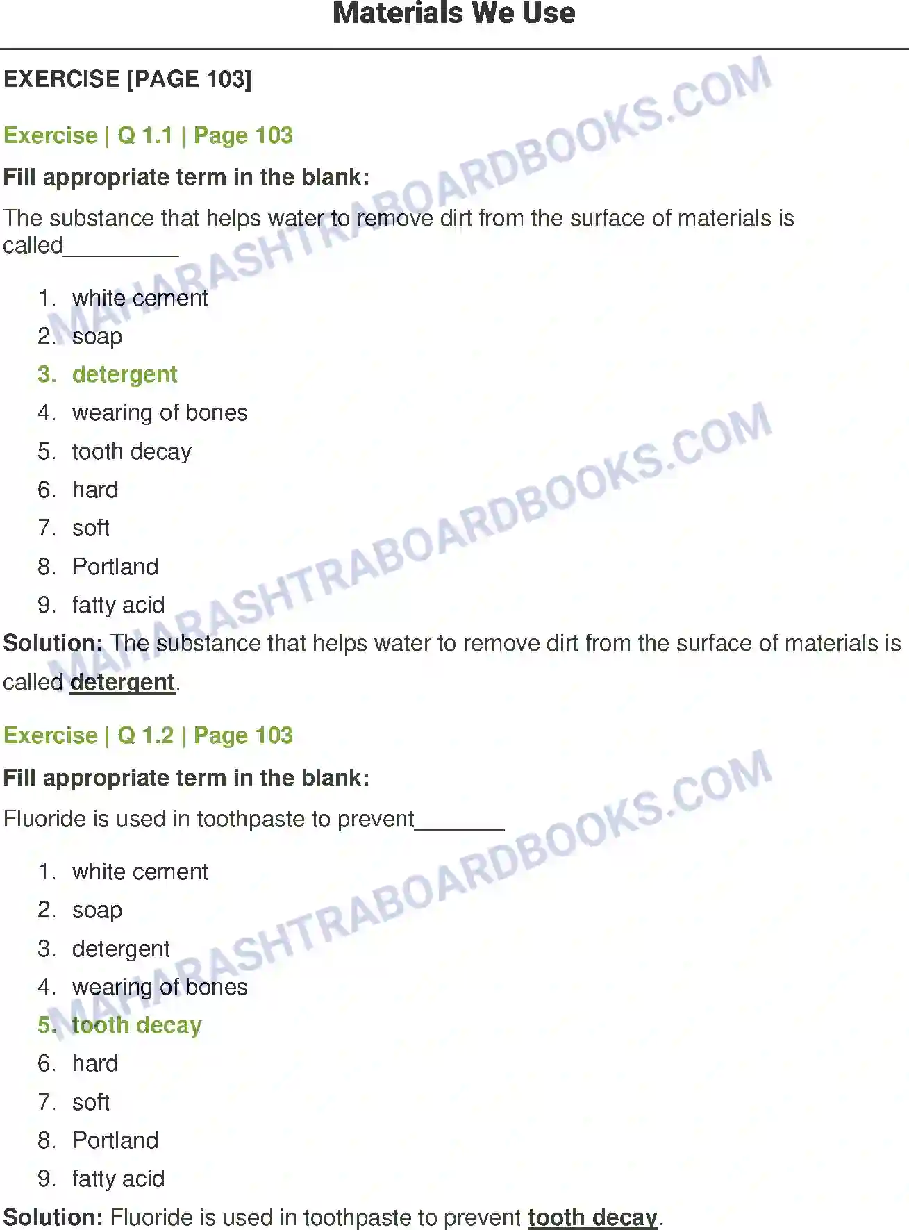 Maharashtra Board Solution Class-7 General+Science Materials We Use Image 1