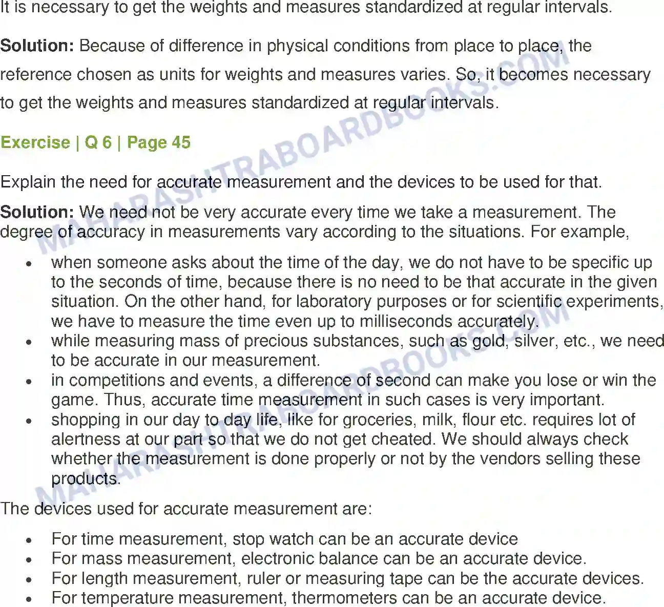 Maharashtra Board Solution Class-7 General+Science Measurement of Physical Quantities Image 4