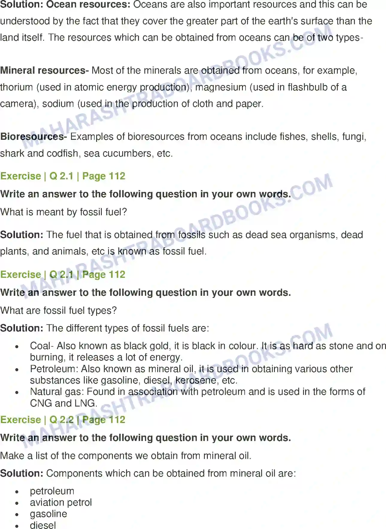 Maharashtra Board Solution Class-7 General+Science Natural Resources Image 2