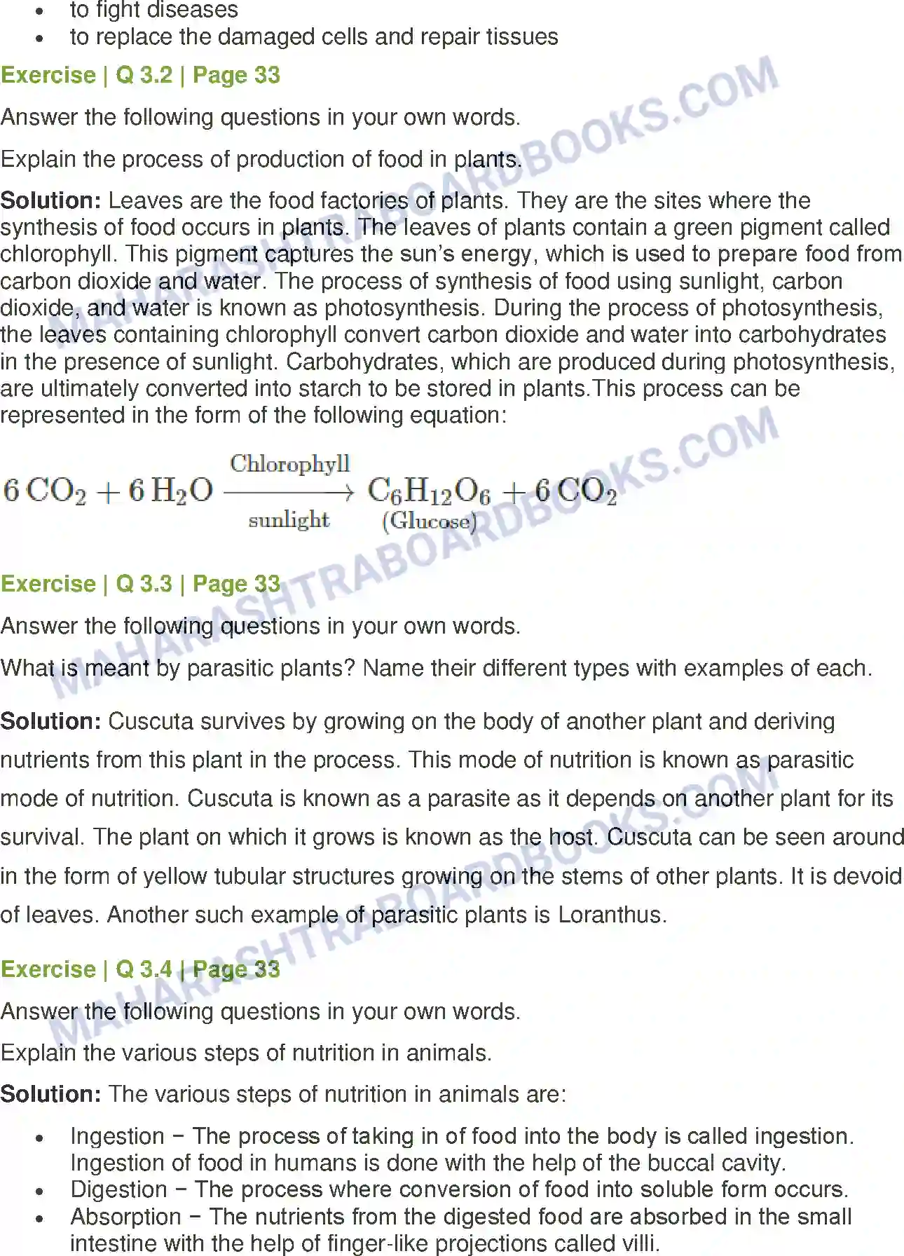 Maharashtra Board Solution Class-7 General Science Nutrition in Living Organisms Image 6