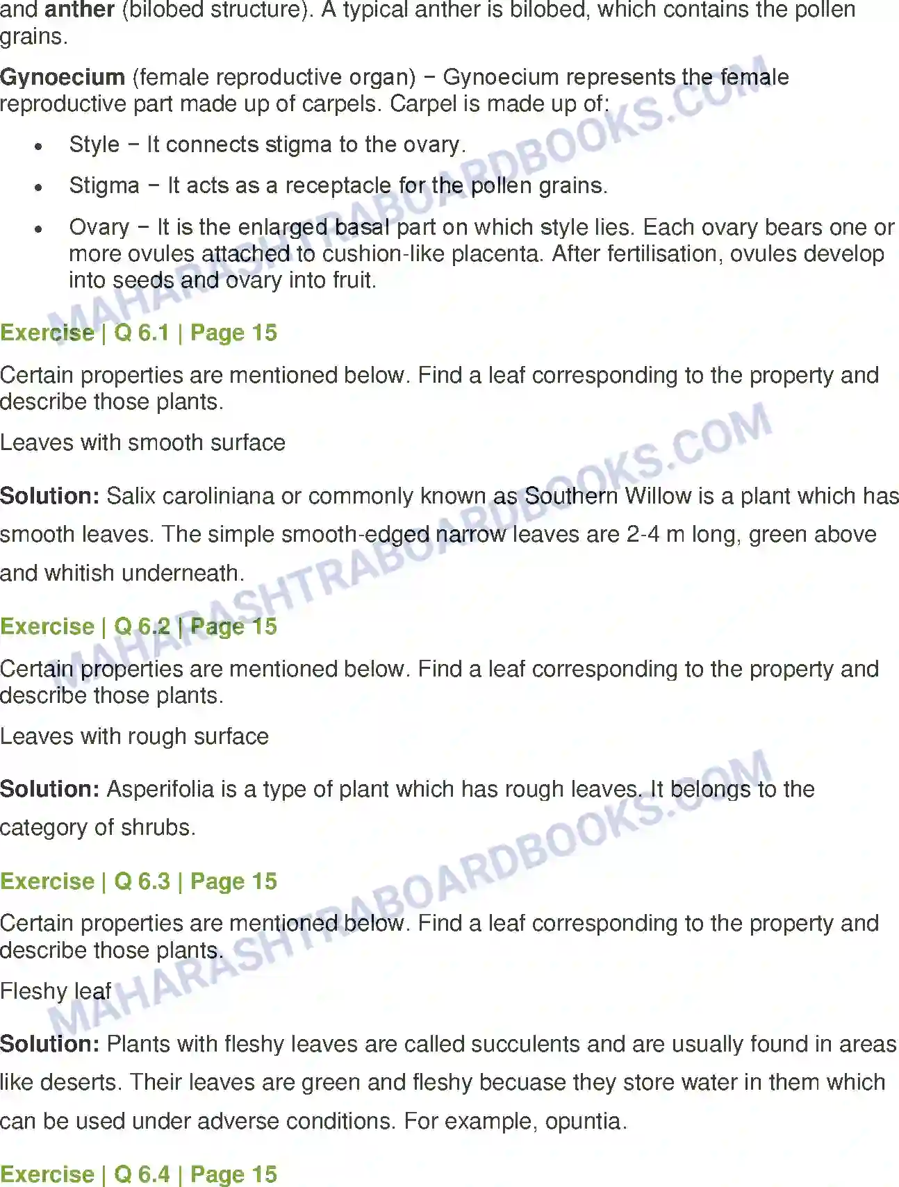 Maharashtra Board Solution Class-7 General+Science Plants Structure and Function Image 5