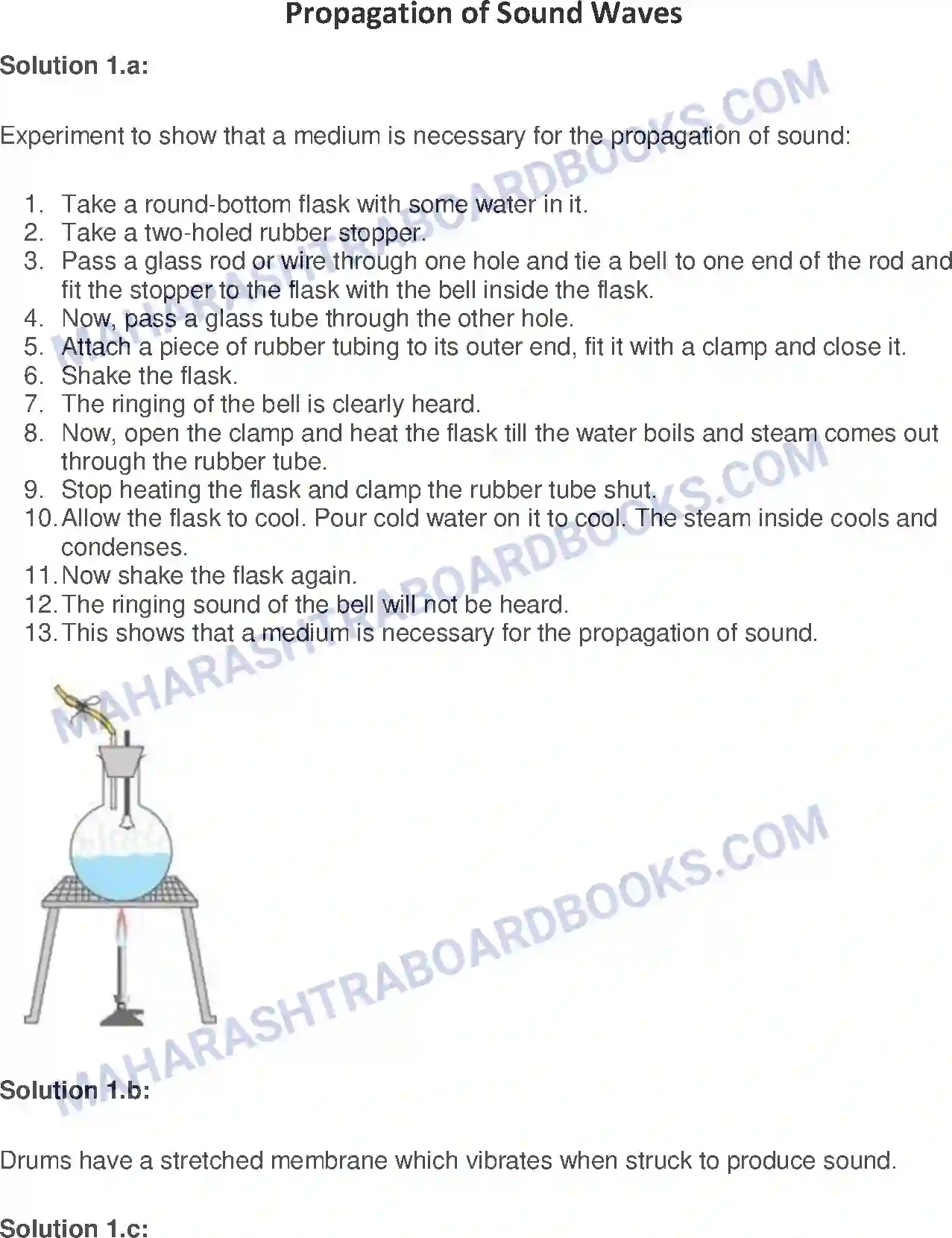 Maharashtra Board Solution Class-7 General+Science Propagation of Sound Waves Image 1