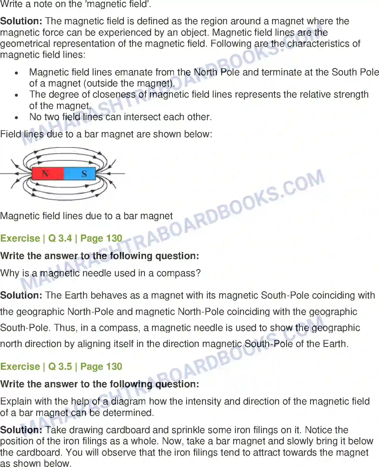 Maharashtra Board Solution Class-7 General+Science Properties of a Magnetic Field Image 3