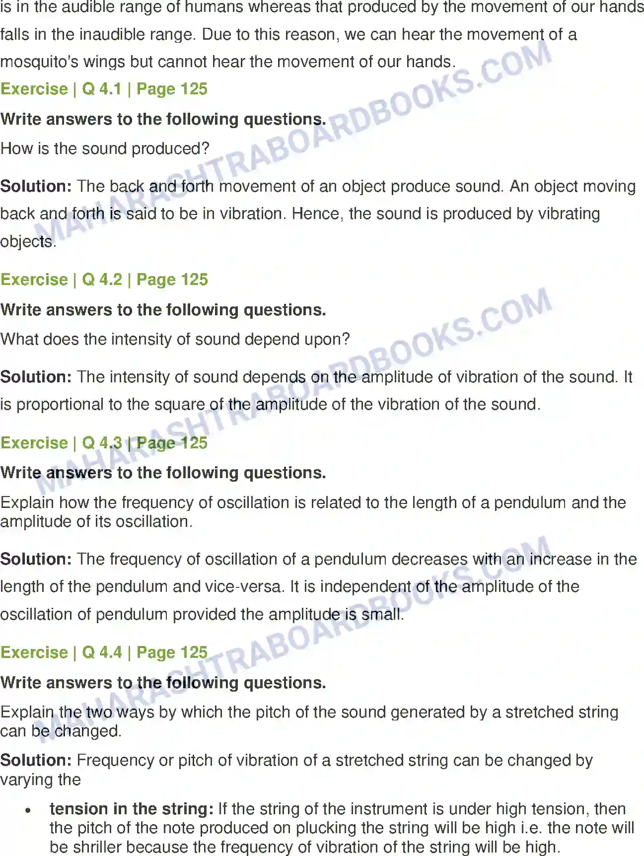 Maharashtra Board Solution Class-7 General+Science Sound Production of Sound Image 3