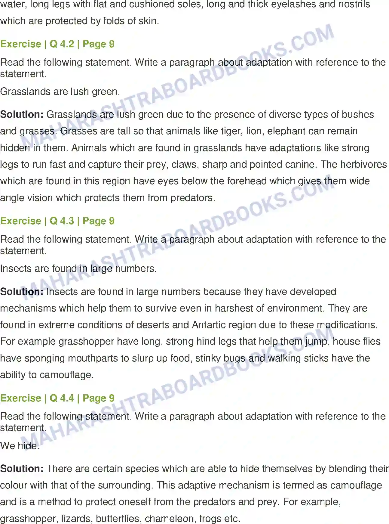 Maharashtra Board Solution Class-7 General+Science The Living World Adaptations & Classification Image 3