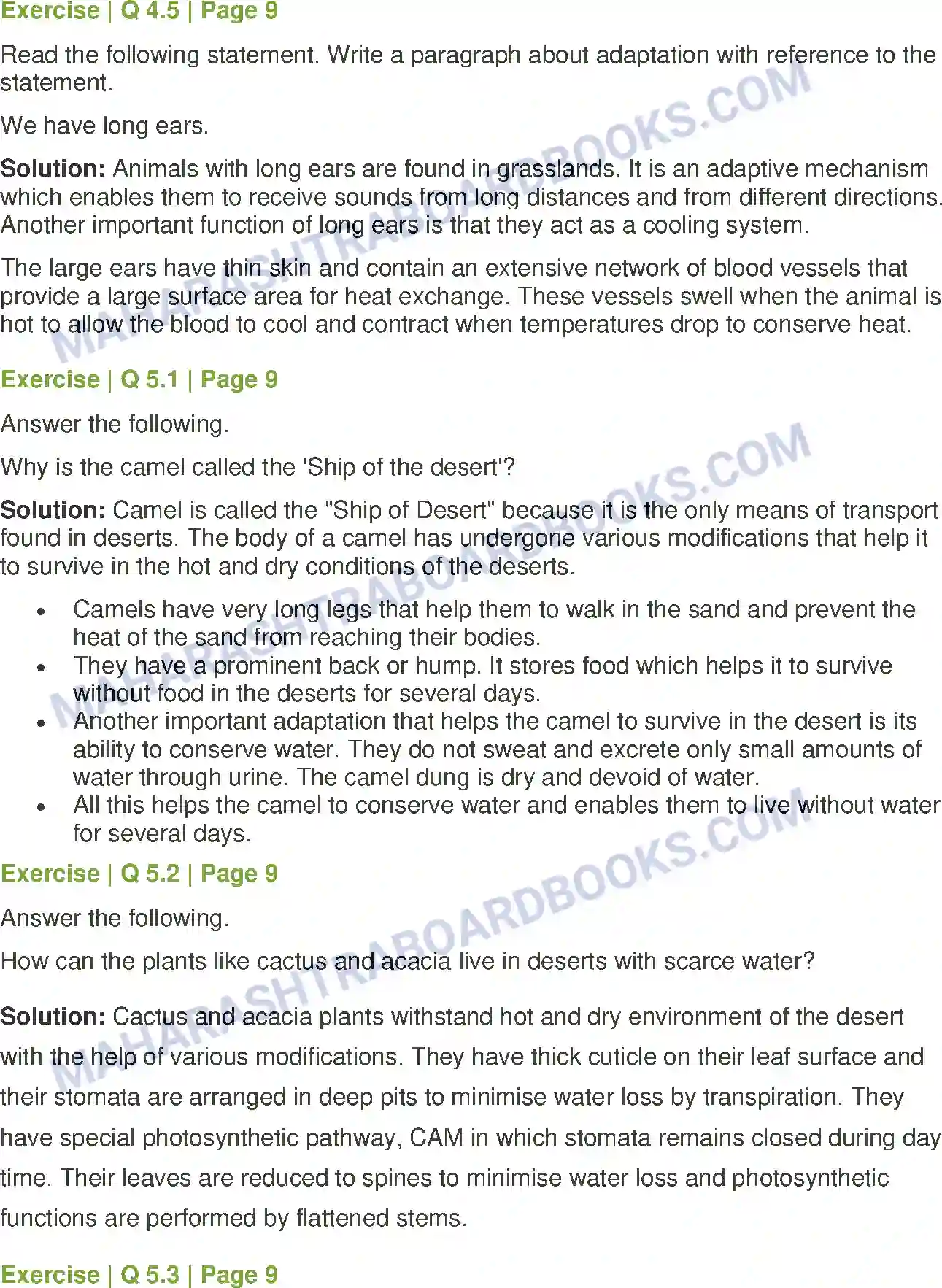 Maharashtra Board Solution Class-7 General+Science The Living World Adaptations & Classification Image 4