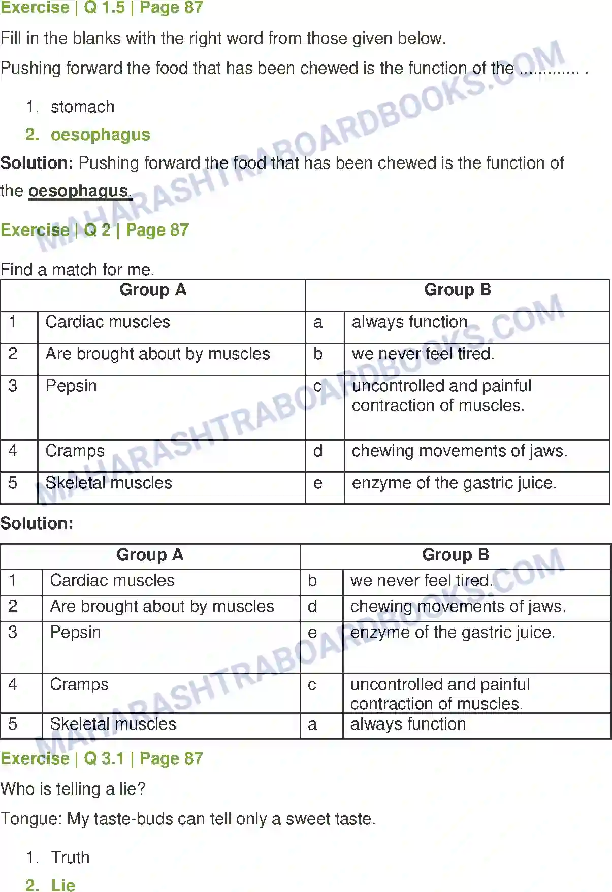 Maharashtra Board Solution Class-7 General+Science The Muscular System & Digestive System in Human Beings Image 2