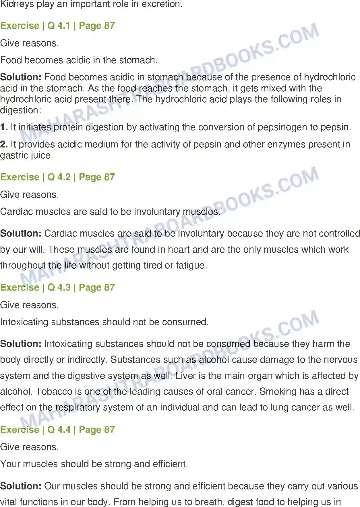 Maharashtra Board Solution Class-7 General+Science The Muscular System & Digestive System in Human Beings Image 4