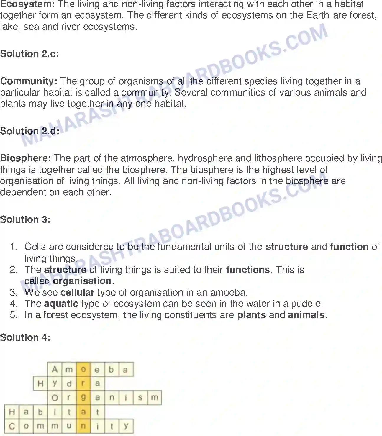 Maharashtra Board Solution Class-7 General+Science The Organisation of Living Things Image 2