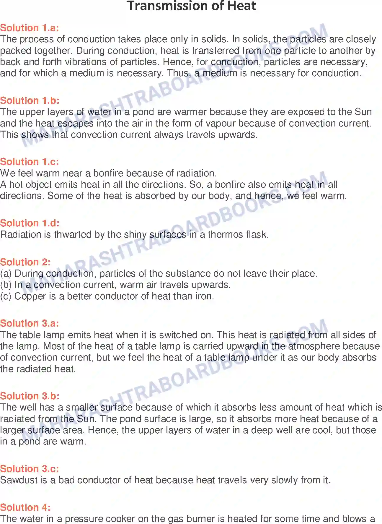 Maharashtra Board Solution Class-7 General+Science Transmission of Heat Image 1