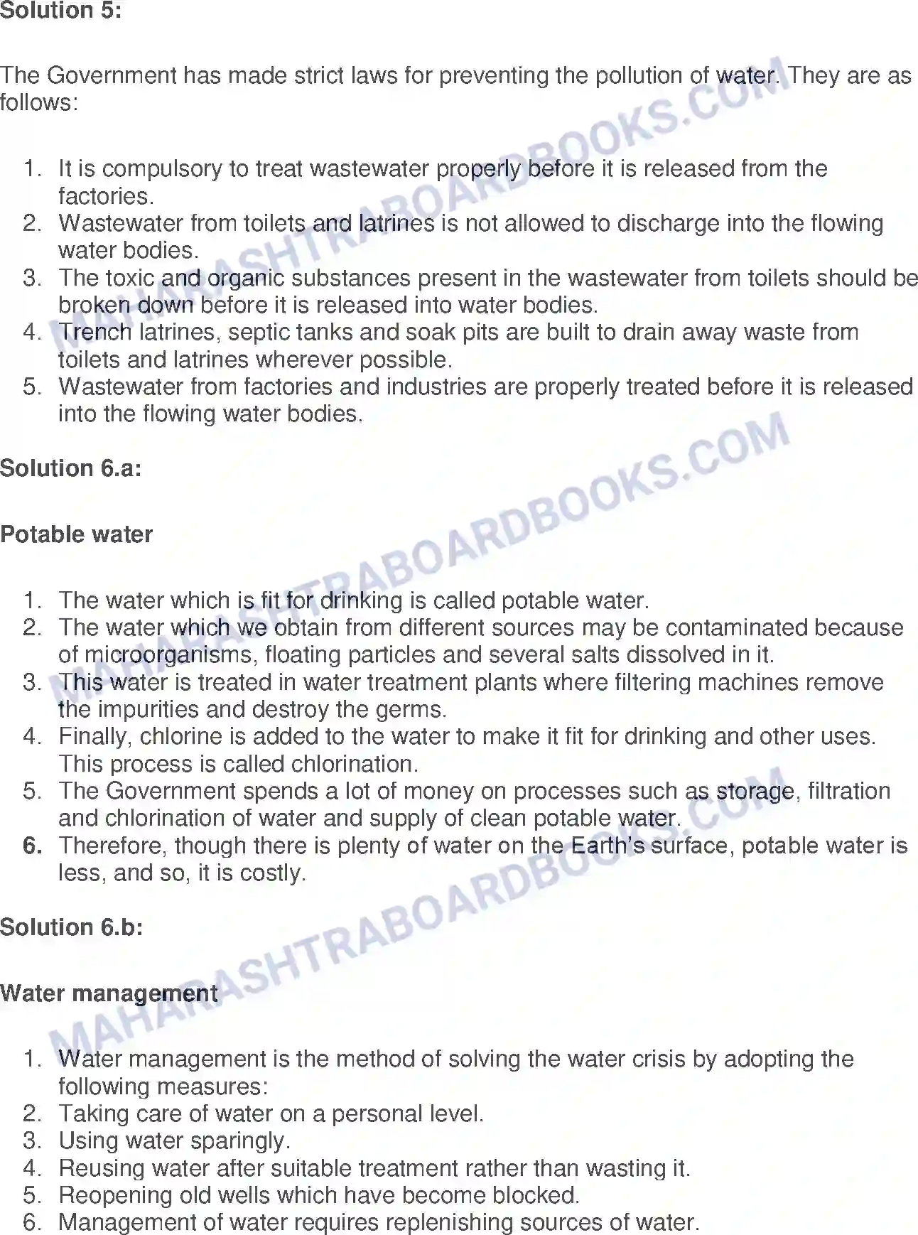 Maharashtra Board Solution Class-7 General+Science Water - A Natural Resource Image 3