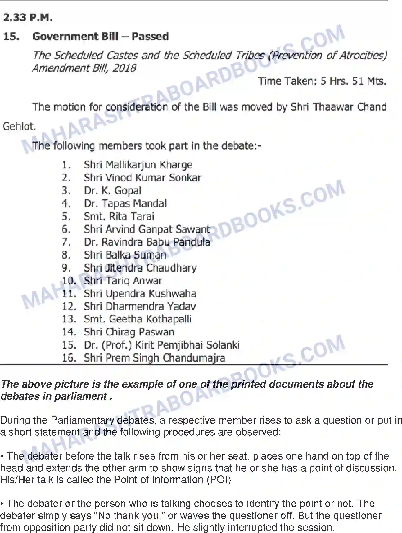 Maharashtra Board Solution Class-8 Civics+-+English+Medium Introduction to the Parliamentary System Image 8