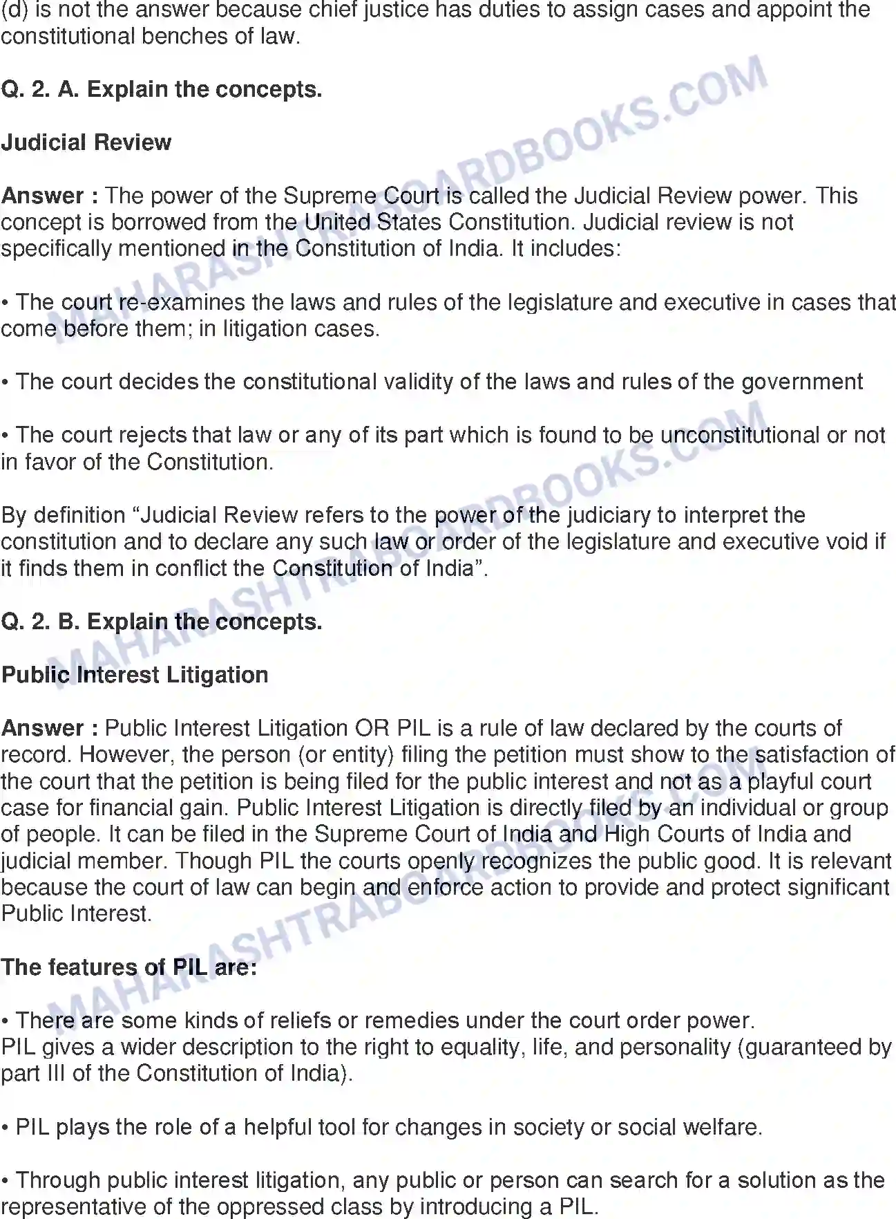 Maharashtra Board Solution Class-8 Civics+-+English+Medium The Indian Judicial System Image 2