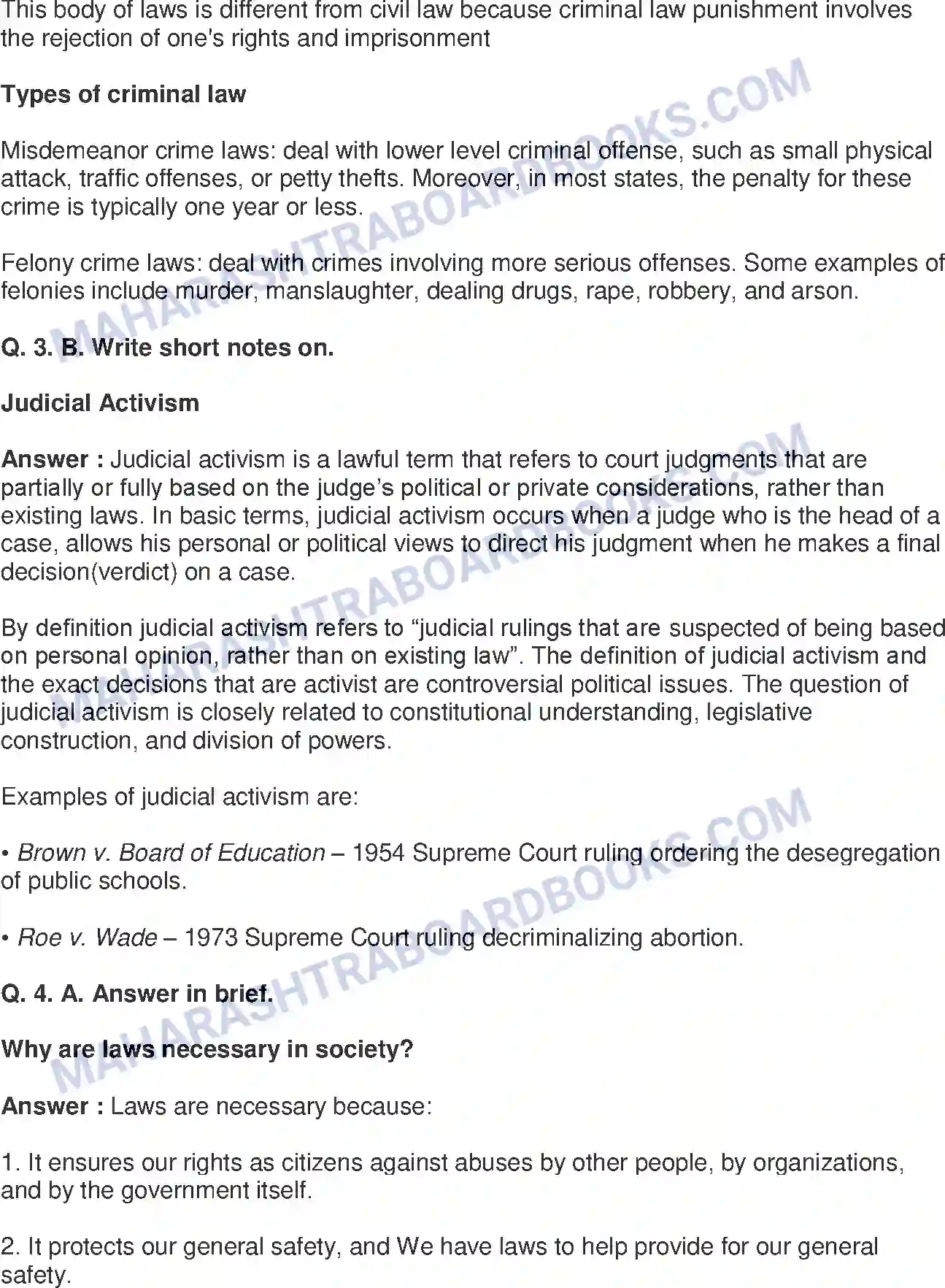 Maharashtra Board Solution Class-8 Civics+-+English+Medium The Indian Judicial System Image 4