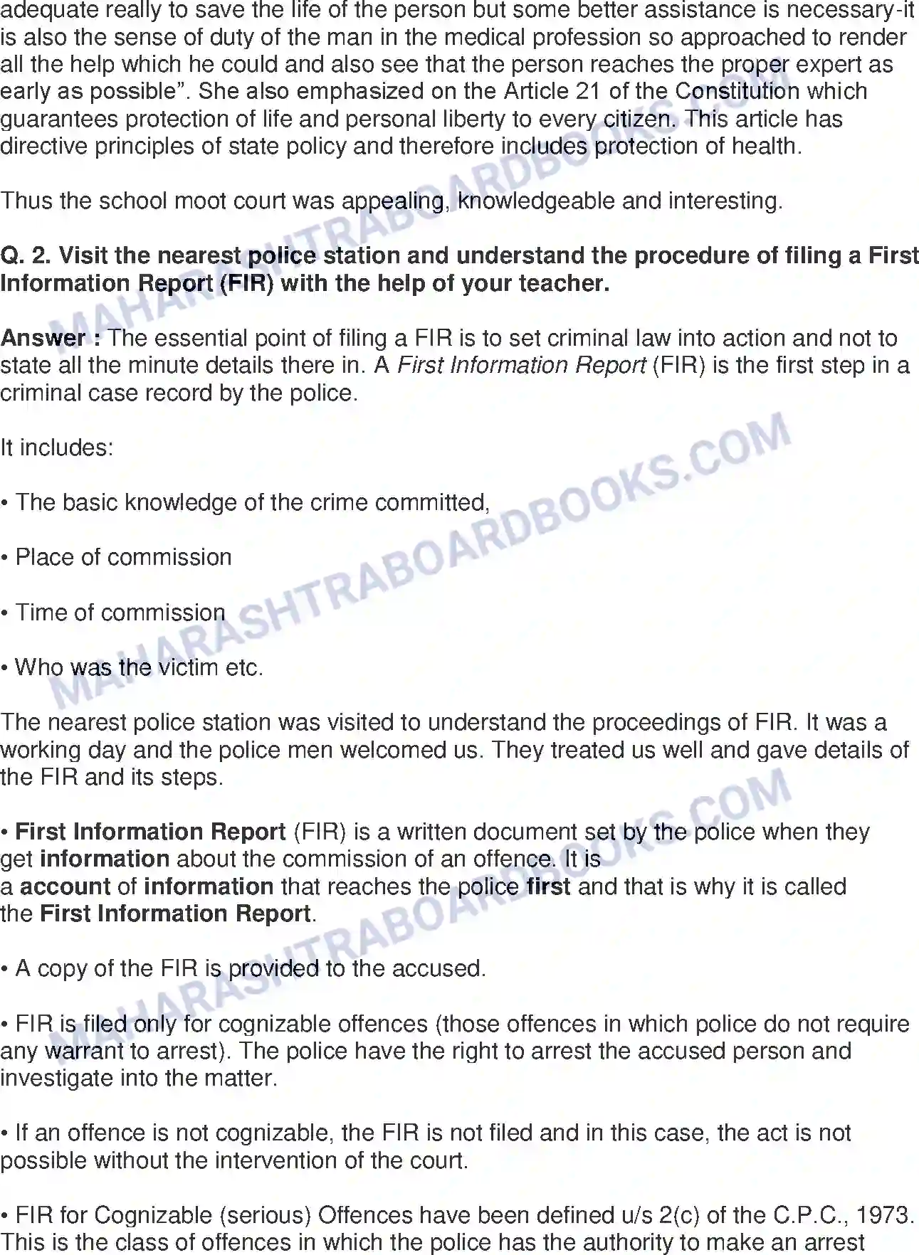 Maharashtra Board Solution Class-8 Civics+-+English+Medium The Indian Judicial System Image 9