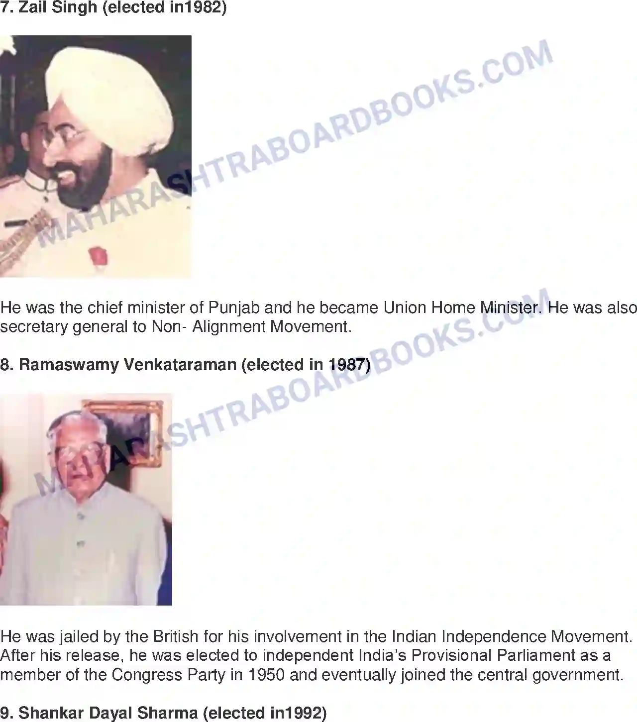 Maharashtra Board Solution Class-8 Civics+-+English+Medium The Union Executive Image 10