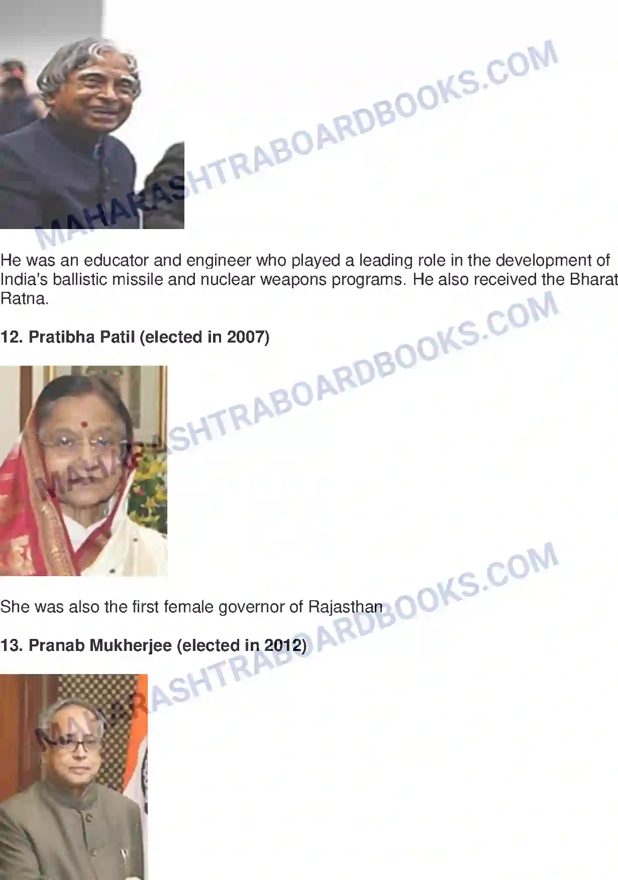 Maharashtra Board Solution Class-8 Civics+-+English+Medium The Union Executive Image 12