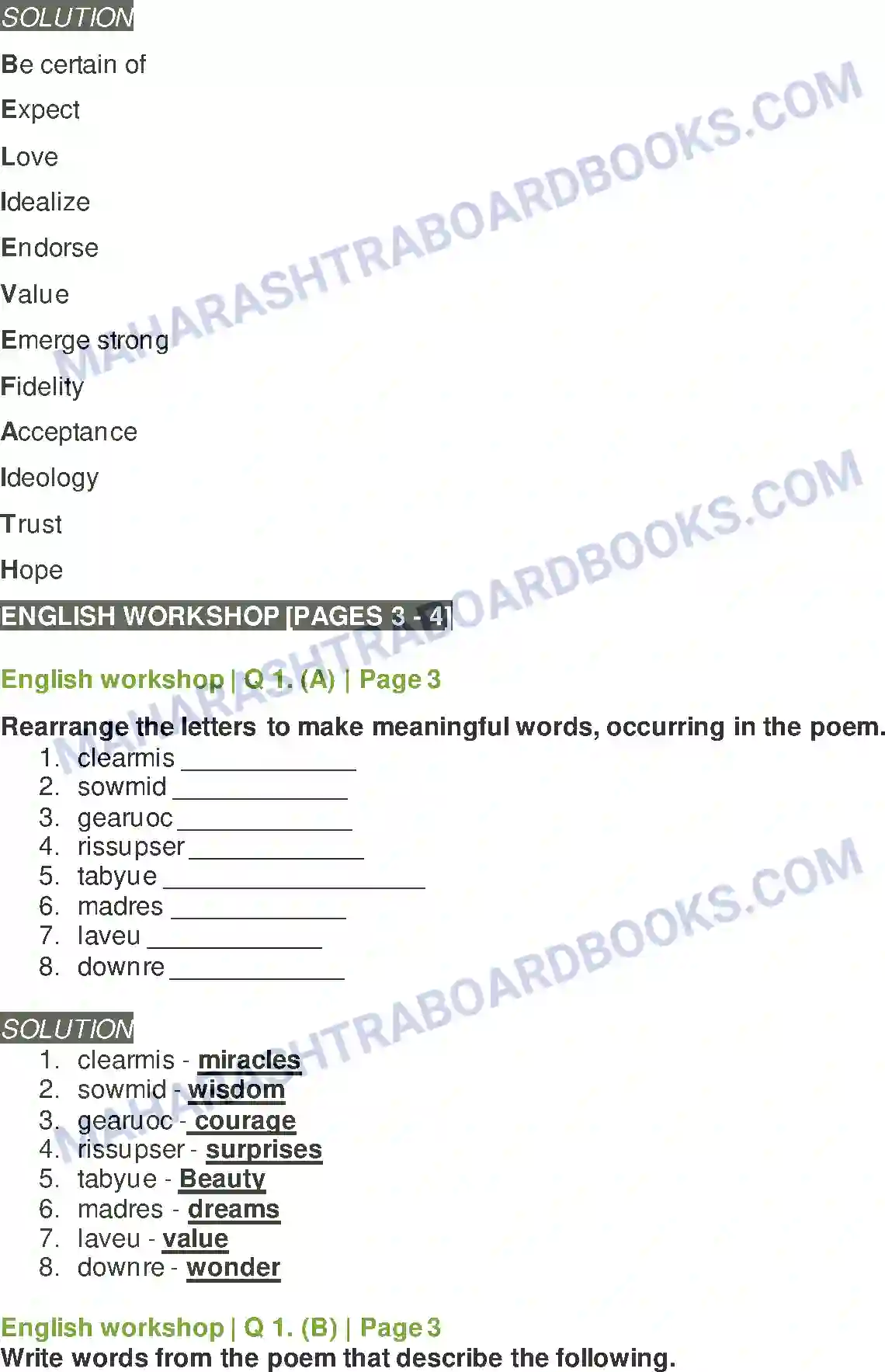 Maharashtra Board Solution Class-8 English A Time To Believe Image 2