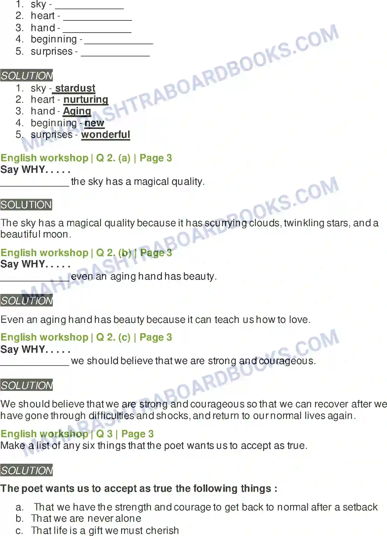 Maharashtra Board Solution Class-8 English A Time To Believe Image 3