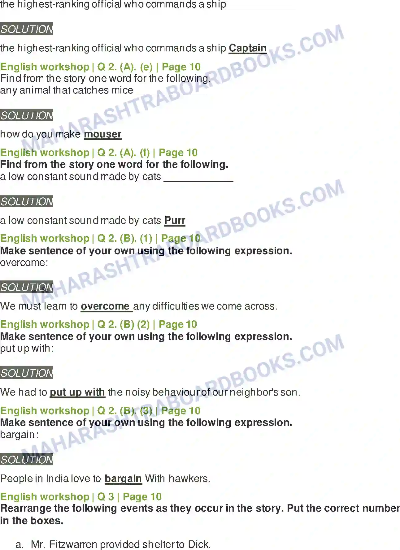 Maharashtra Board Solution Class-8 English Dick Whittington and His Cat Image 5