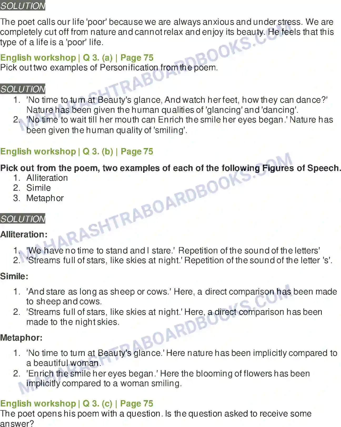 Maharashtra Board Solution Class-8 English Leisure Image 4