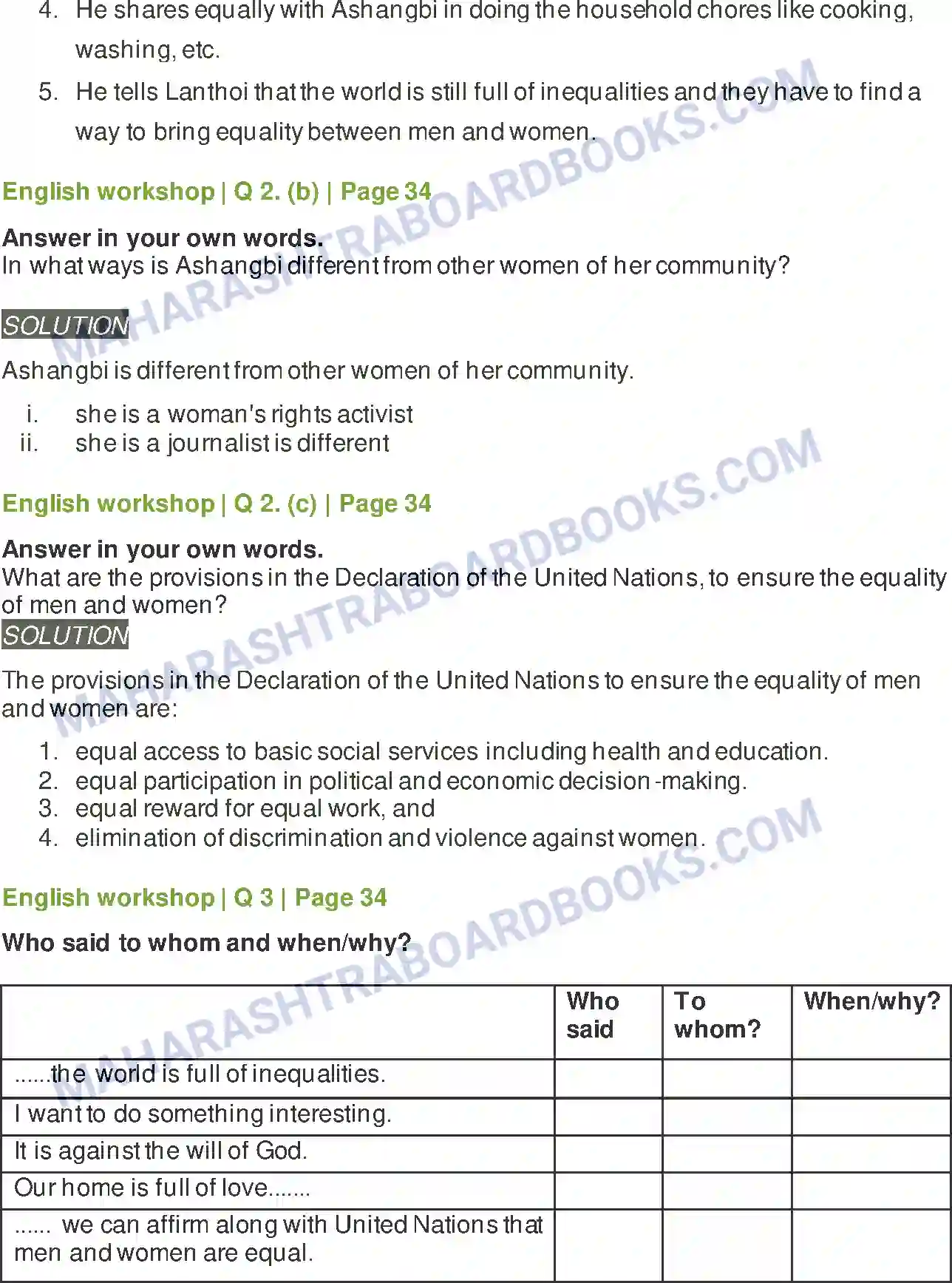Maharashtra Board Solution Class-8 English Nature Created Man & Woman as Equals Image 4