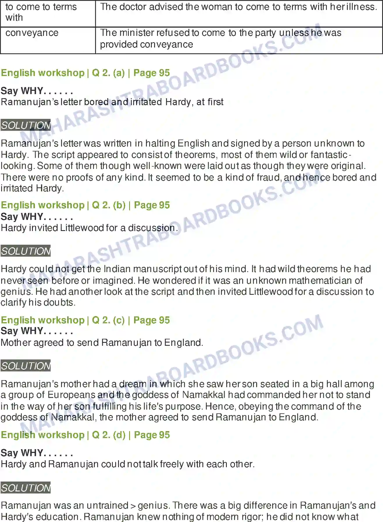 Maharashtra Board Solution Class-8 English Ramanujan Image 2