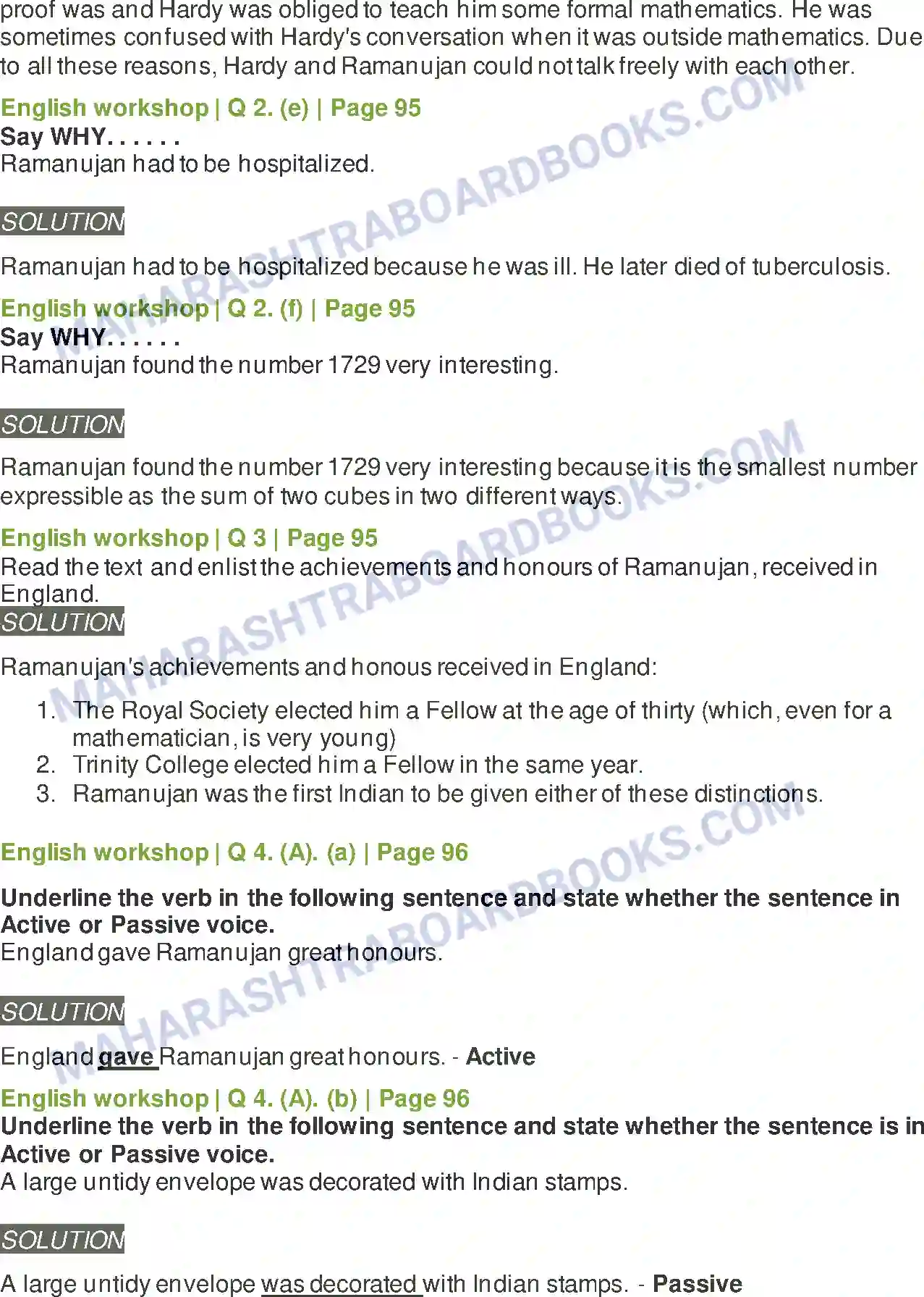 Maharashtra Board Solution Class-8 English Ramanujan Image 3