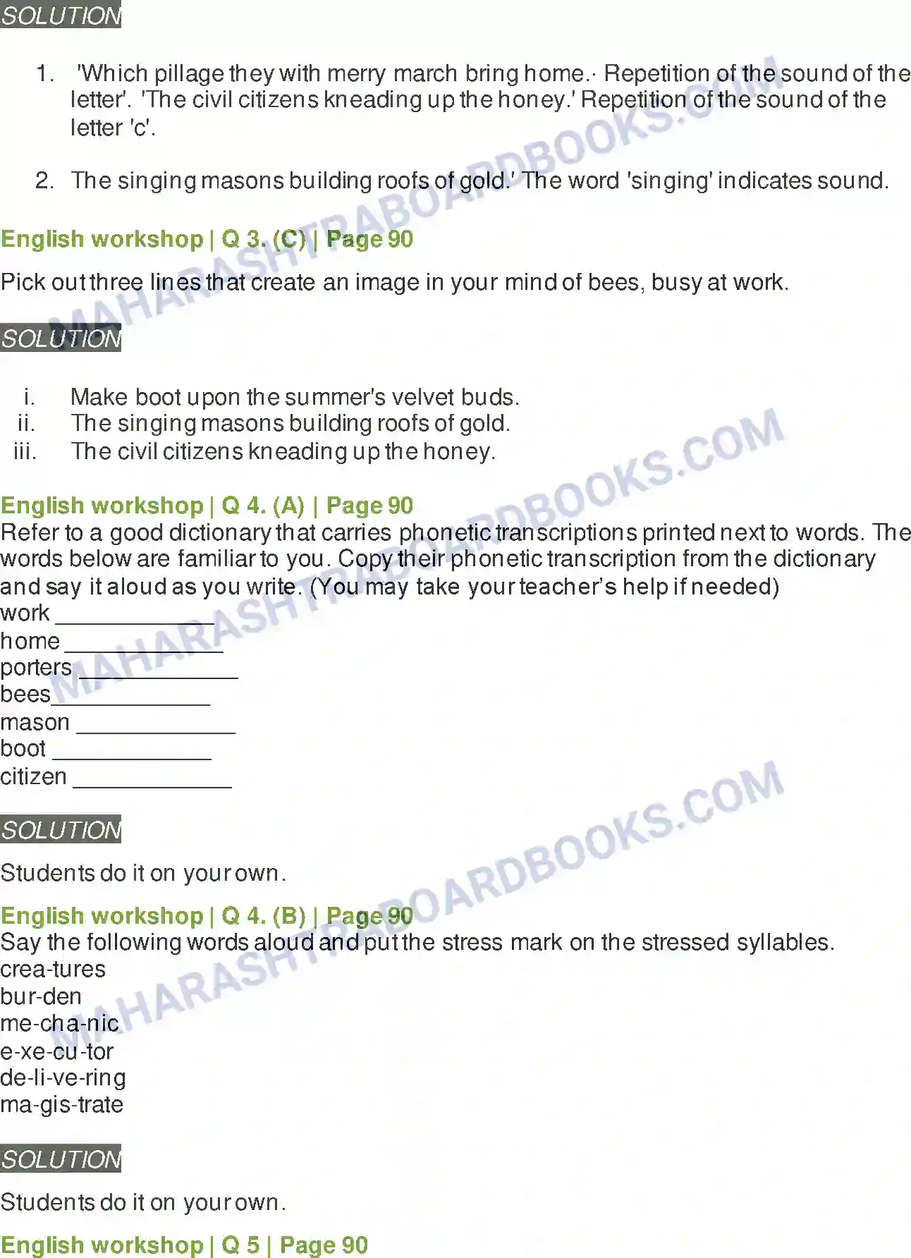 Maharashtra Board Solution Class-8 English The Bees Image 8