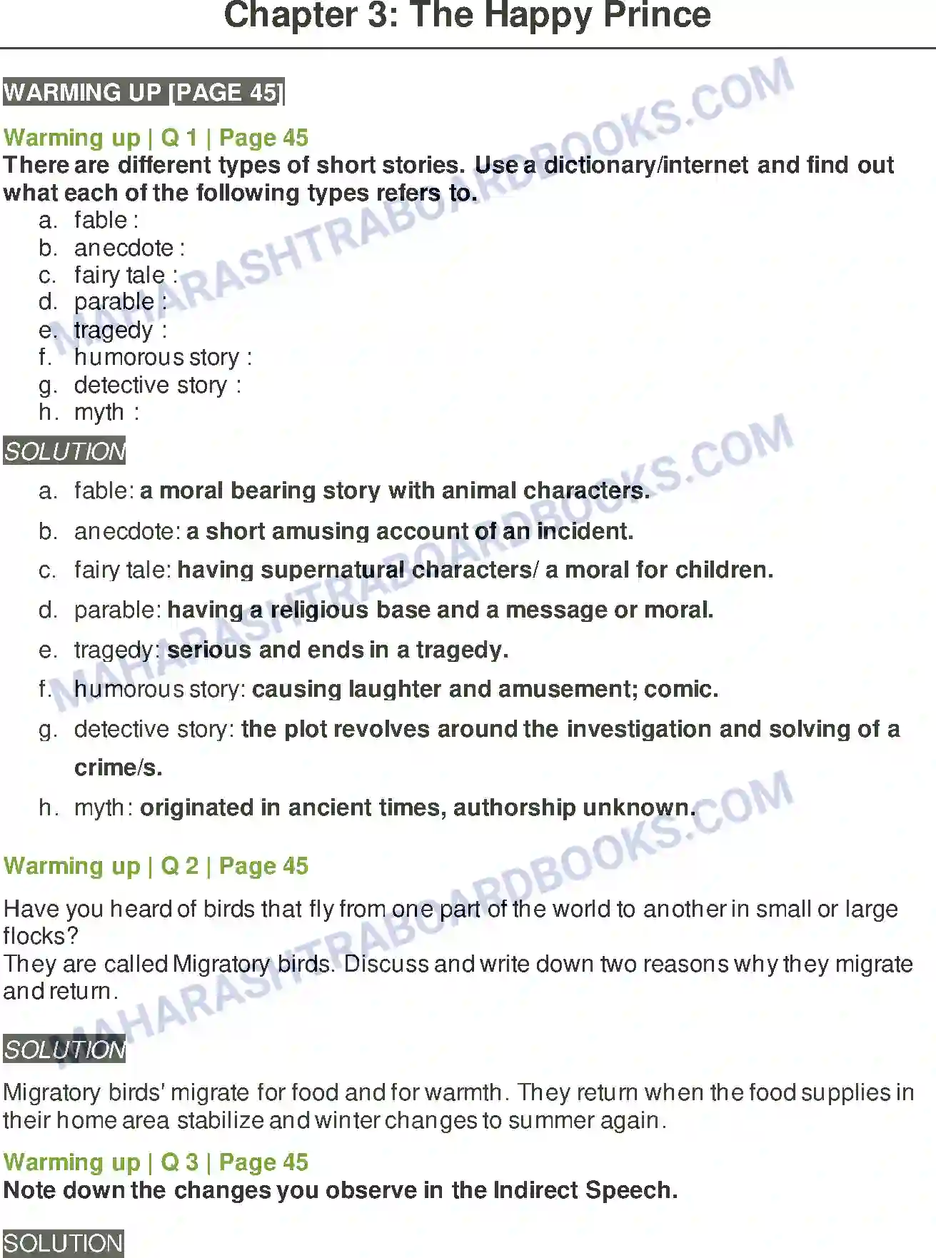 Maharashtra Board Solution Class-8 English The Happy Prince Image 1