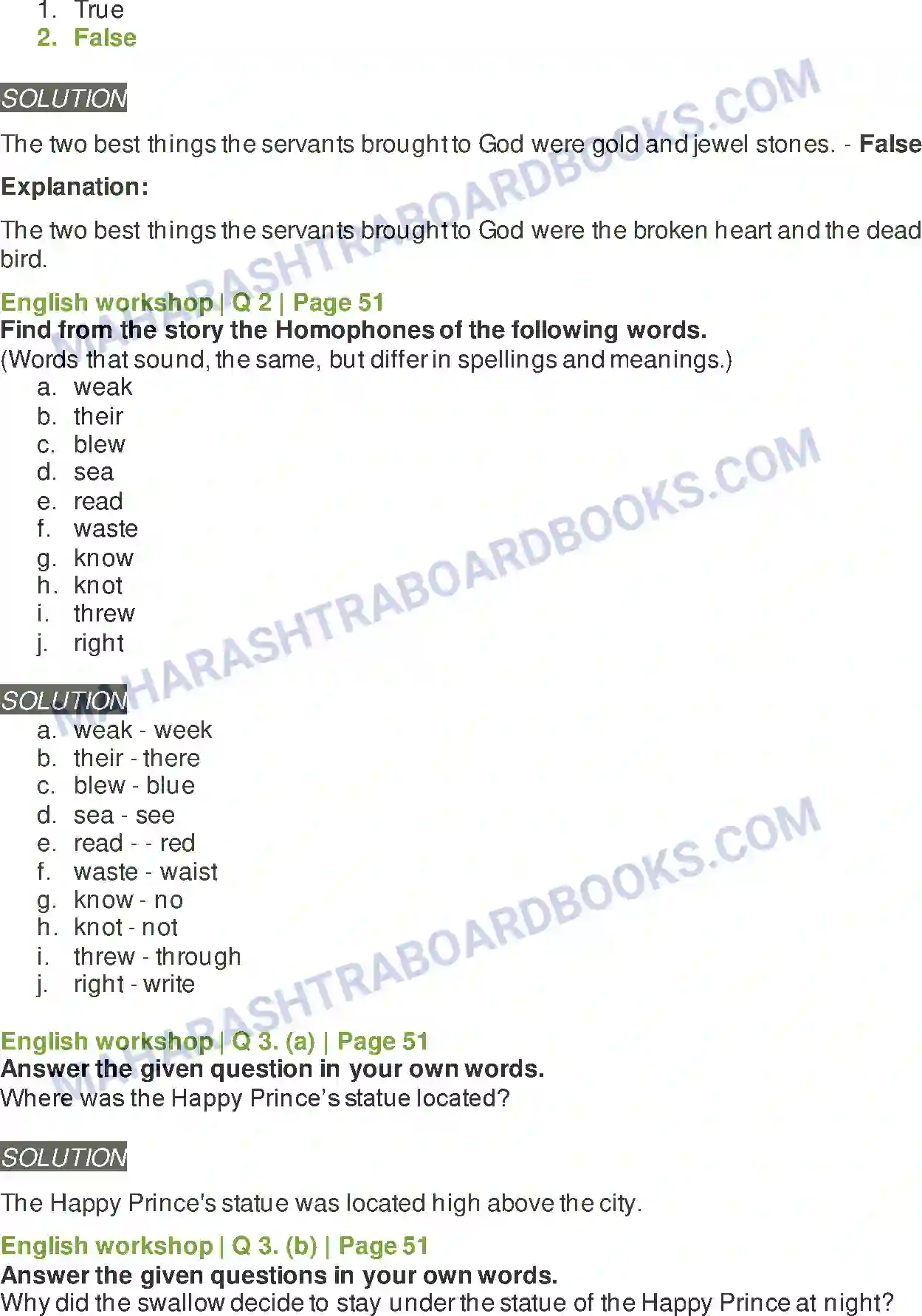 Maharashtra Board Solution Class-8 English The Happy Prince Image 3