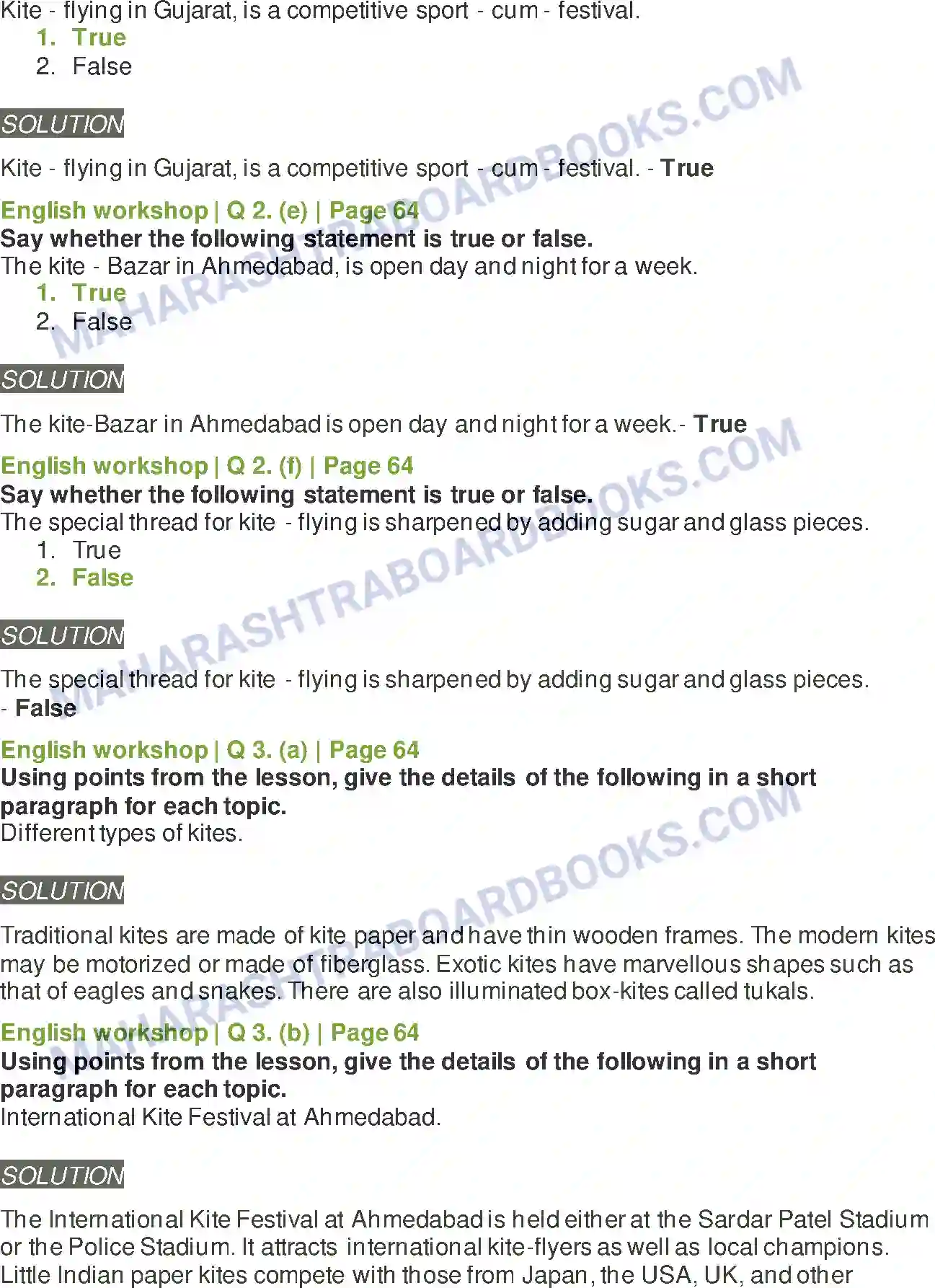 Maharashtra Board Solution Class-8 English The Kite Festival Image 3