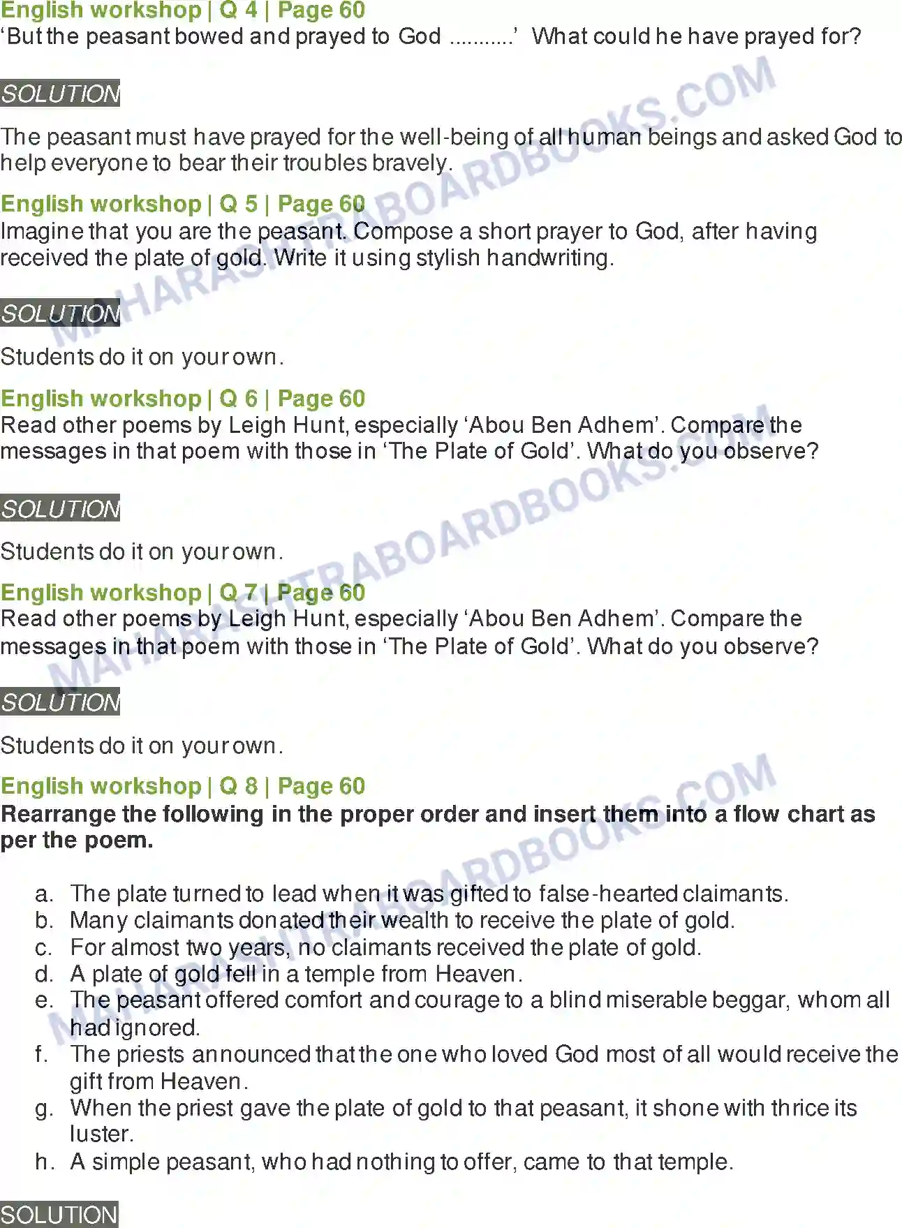 Maharashtra Board Solution Class-8 English The Plate of Gold Image 4