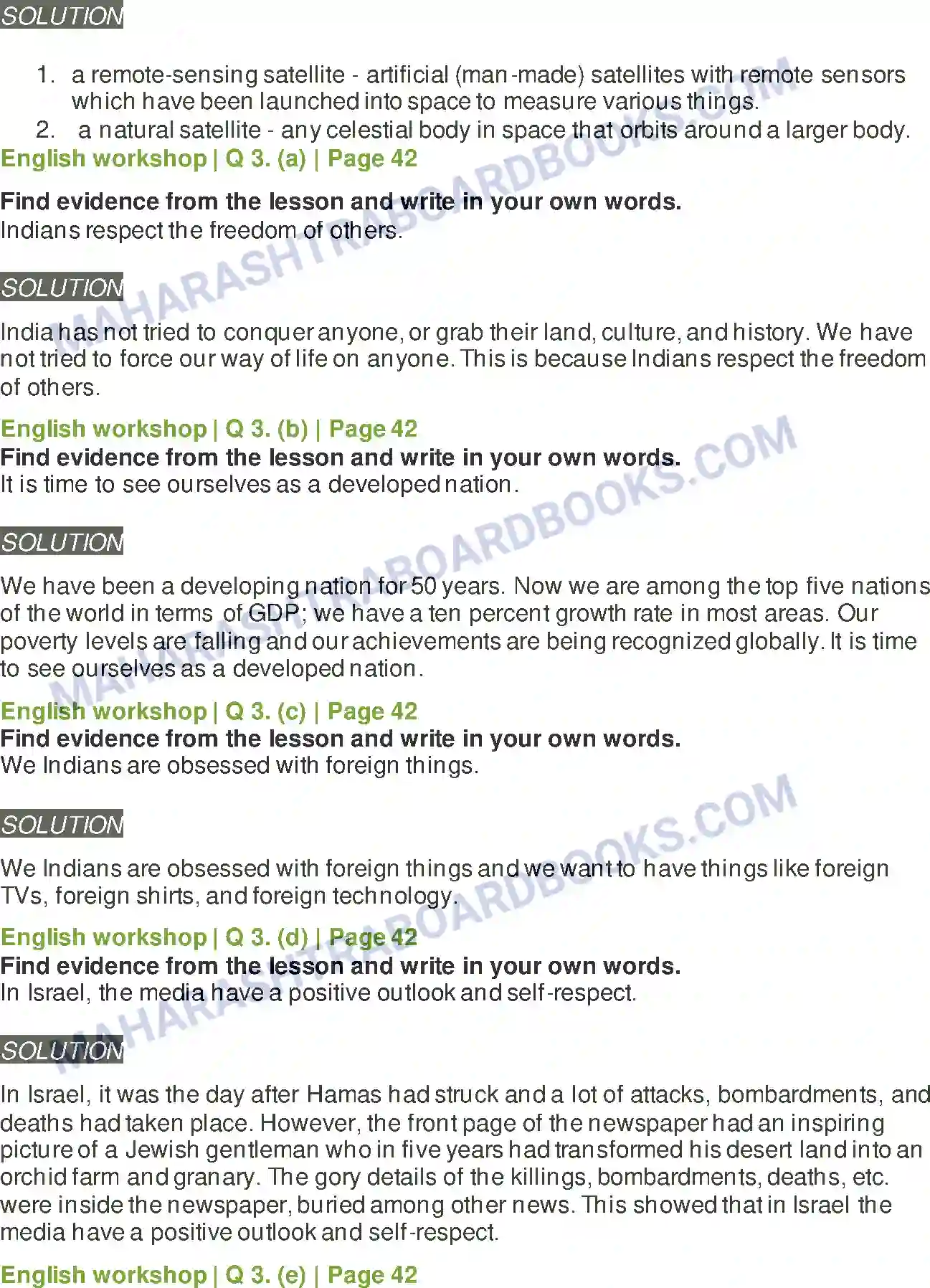 Maharashtra Board Solution Class-8 English Three Visions for India Image 3