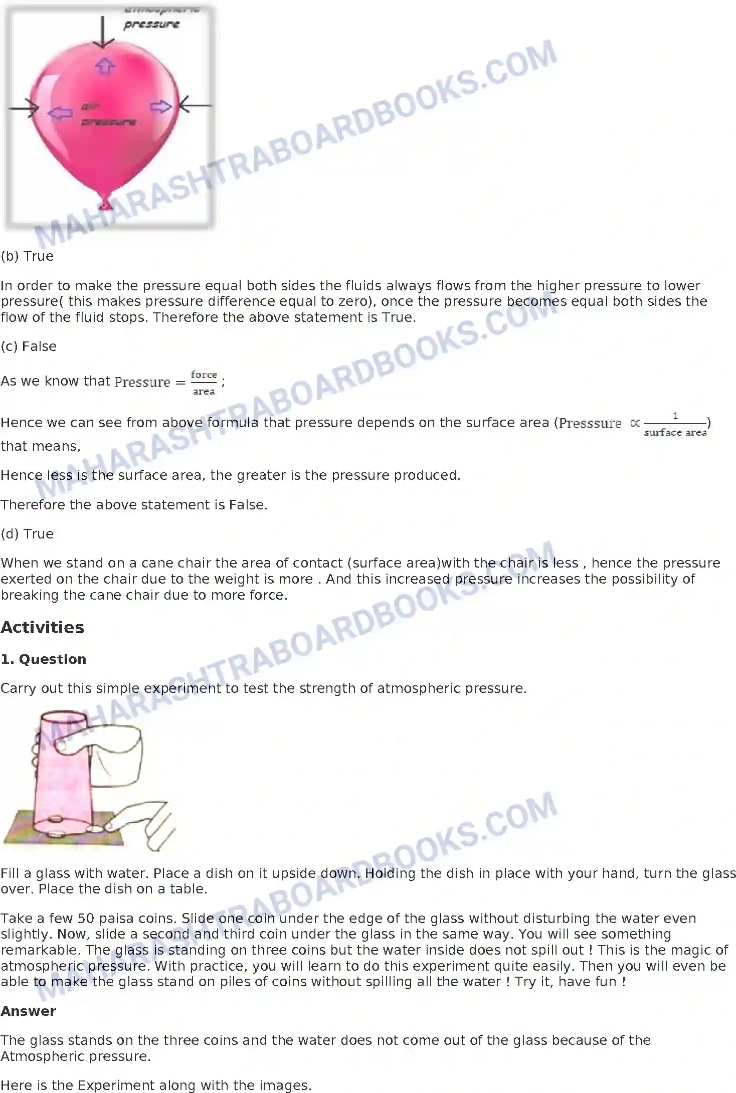 Maharashtra Board Solution Class-8 General+Science Atmospheric Pressure Image 3