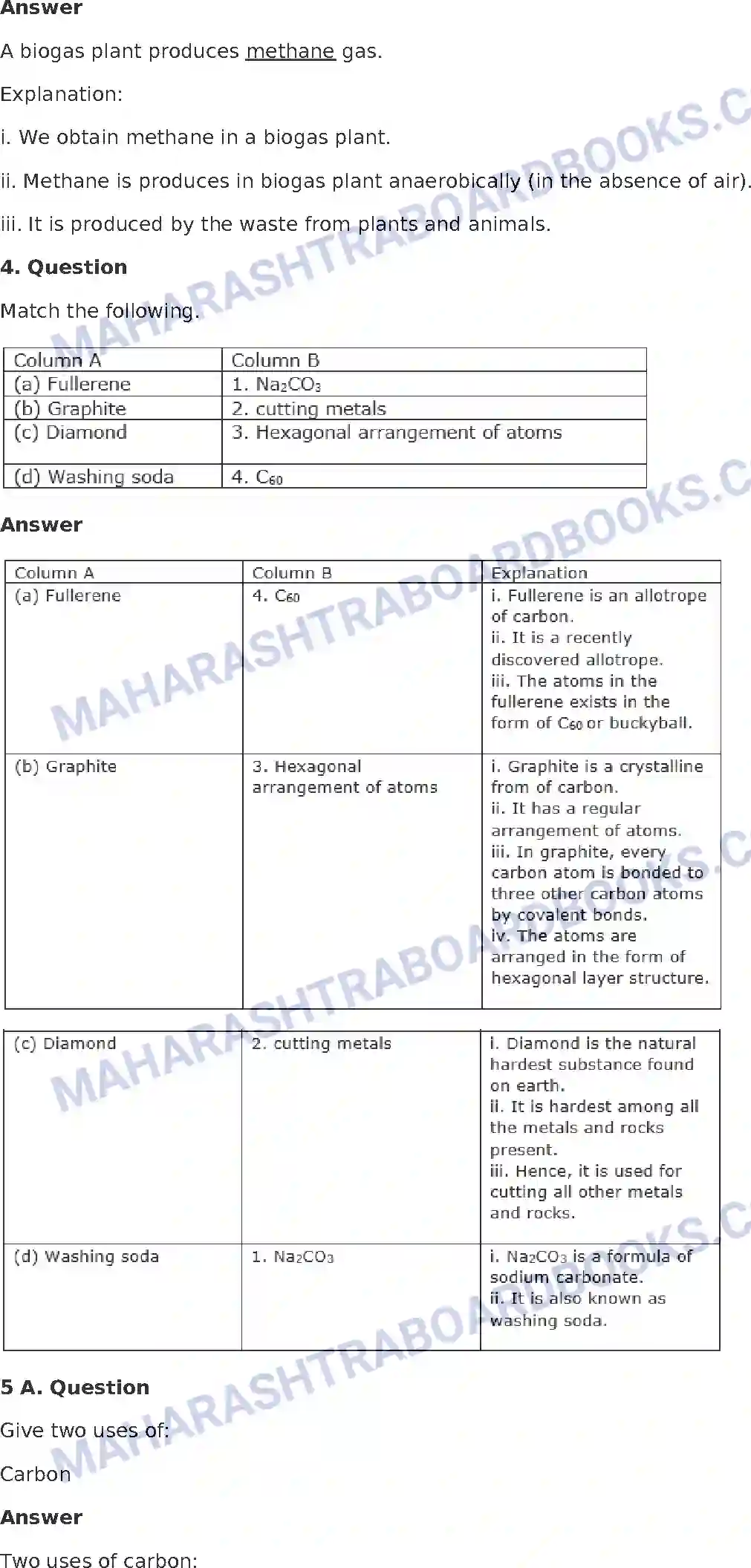 Maharashtra Board Solution Class-8 General+Science Carbon and Carbon Compounds Image 5