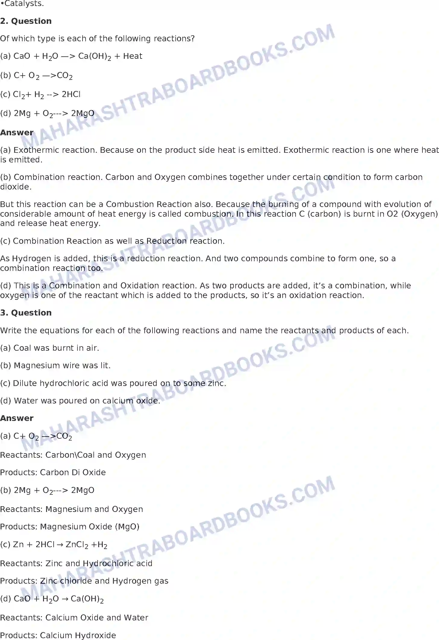 Maharashtra Board Solution Class-8 General+Science Chemical Reactions and their Types Image 3