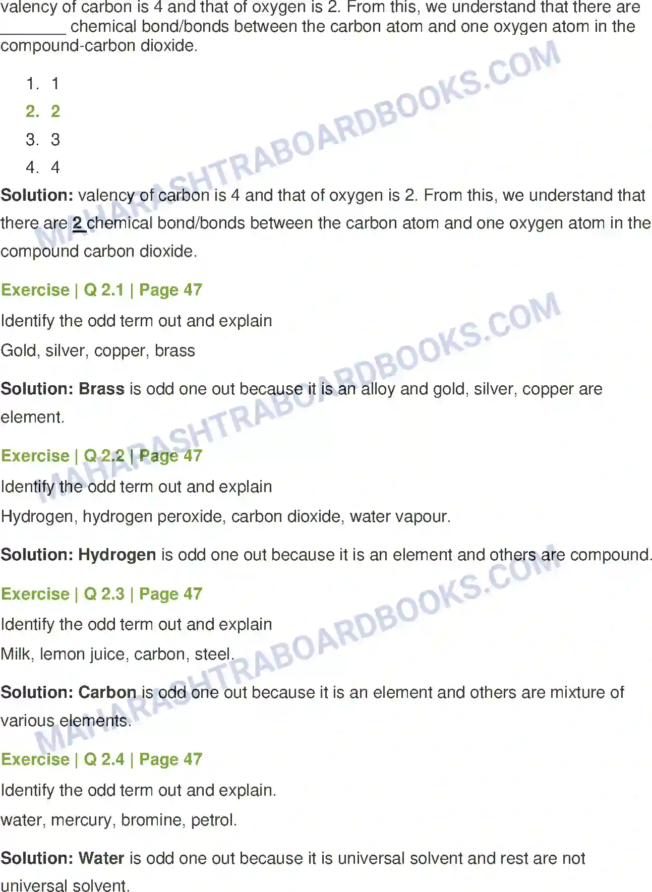 Maharashtra Board Solution Class-8 General+Science Composition of Matter Image 3
