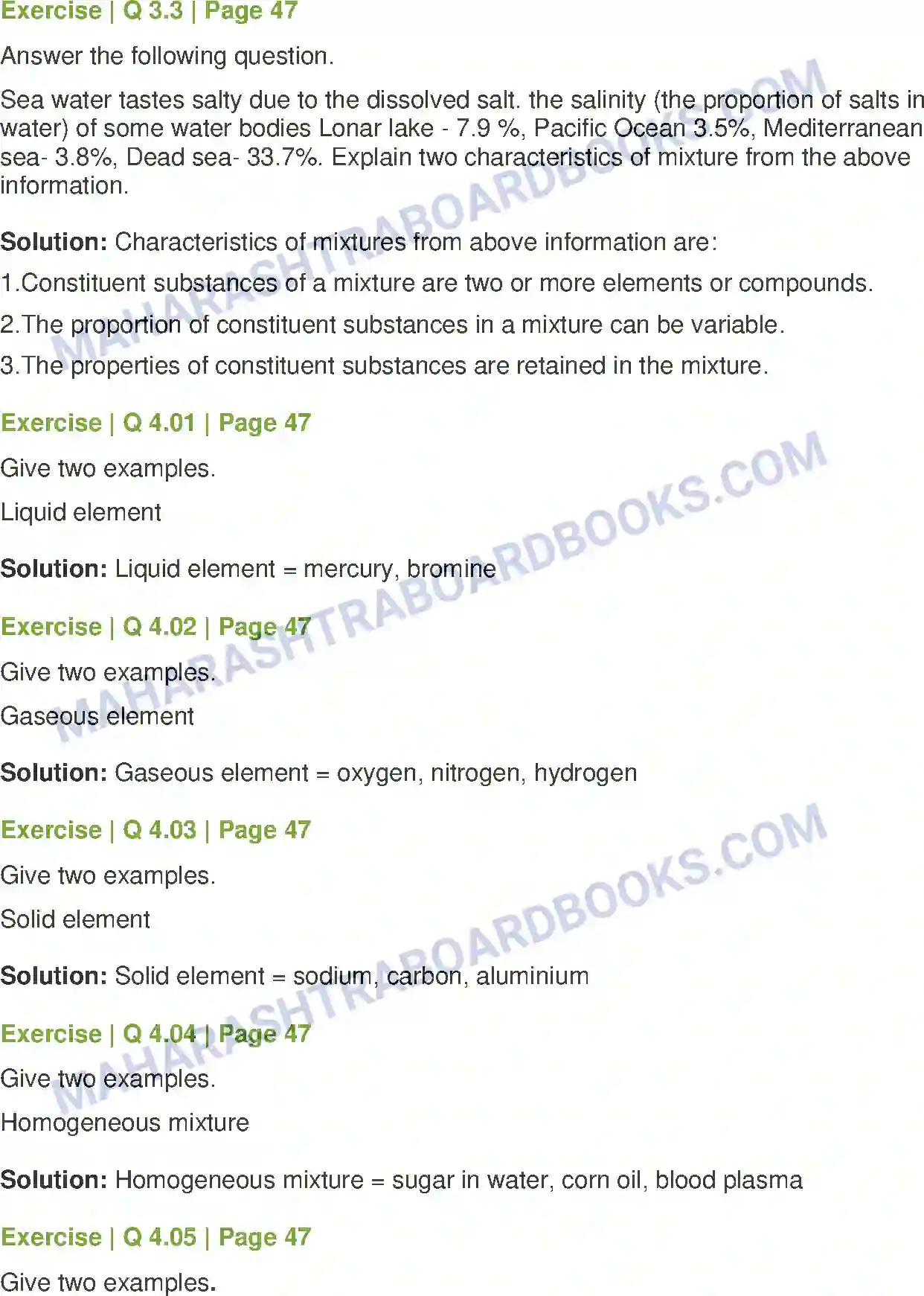 Maharashtra Board Solution Class-8 General+Science Composition of Matter Image 5