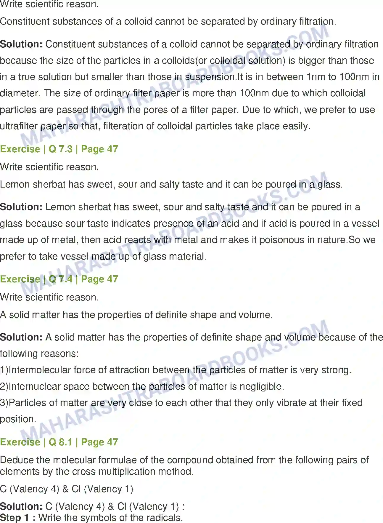 Maharashtra Board Solution Class-8 General+Science Composition of Matter Image 9