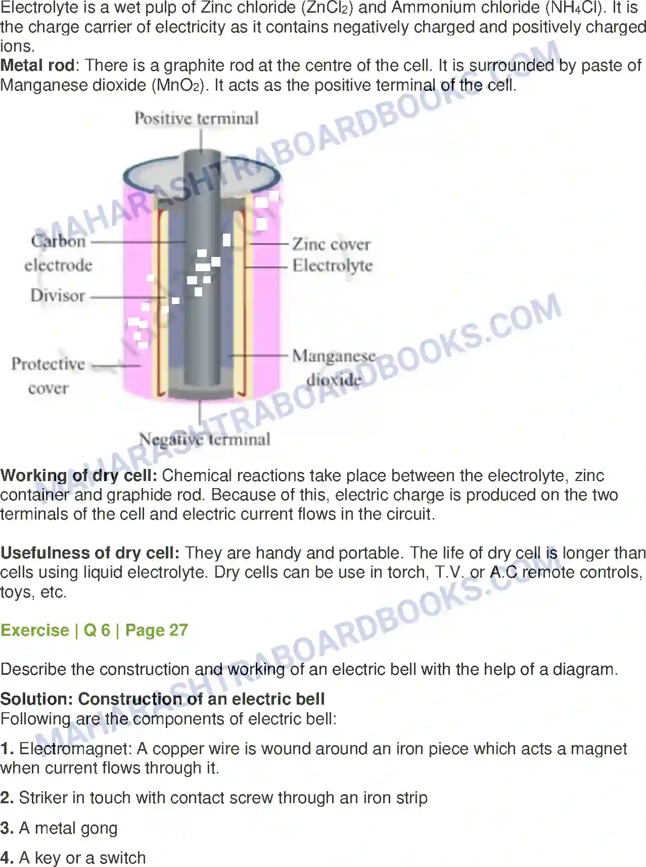 Maharashtra Board Solution Class-8 General+Science Current Electricity and Magnetism Image 4