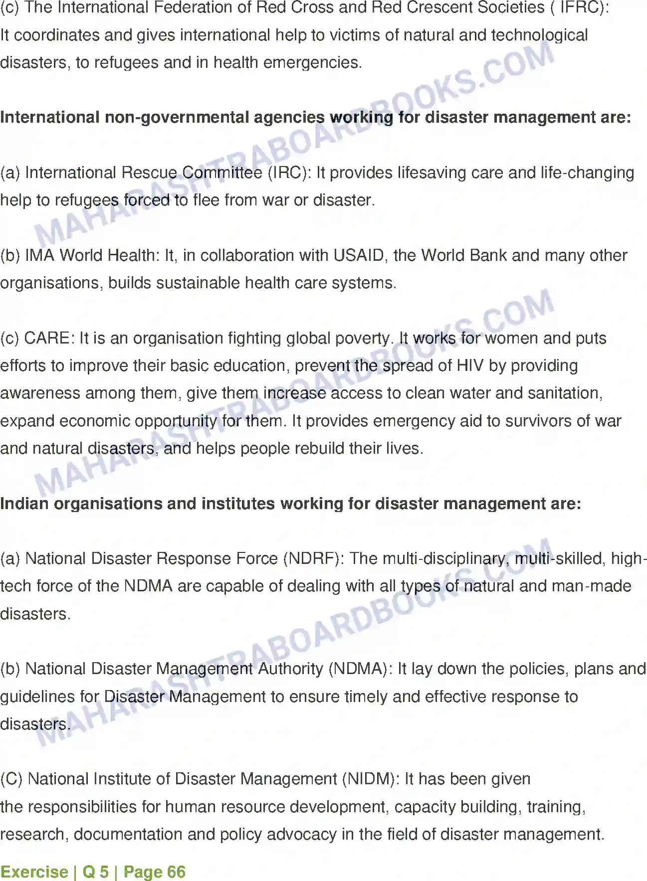 Maharashtra Board Solution Class-8 General+Science Disaster Management Image 5