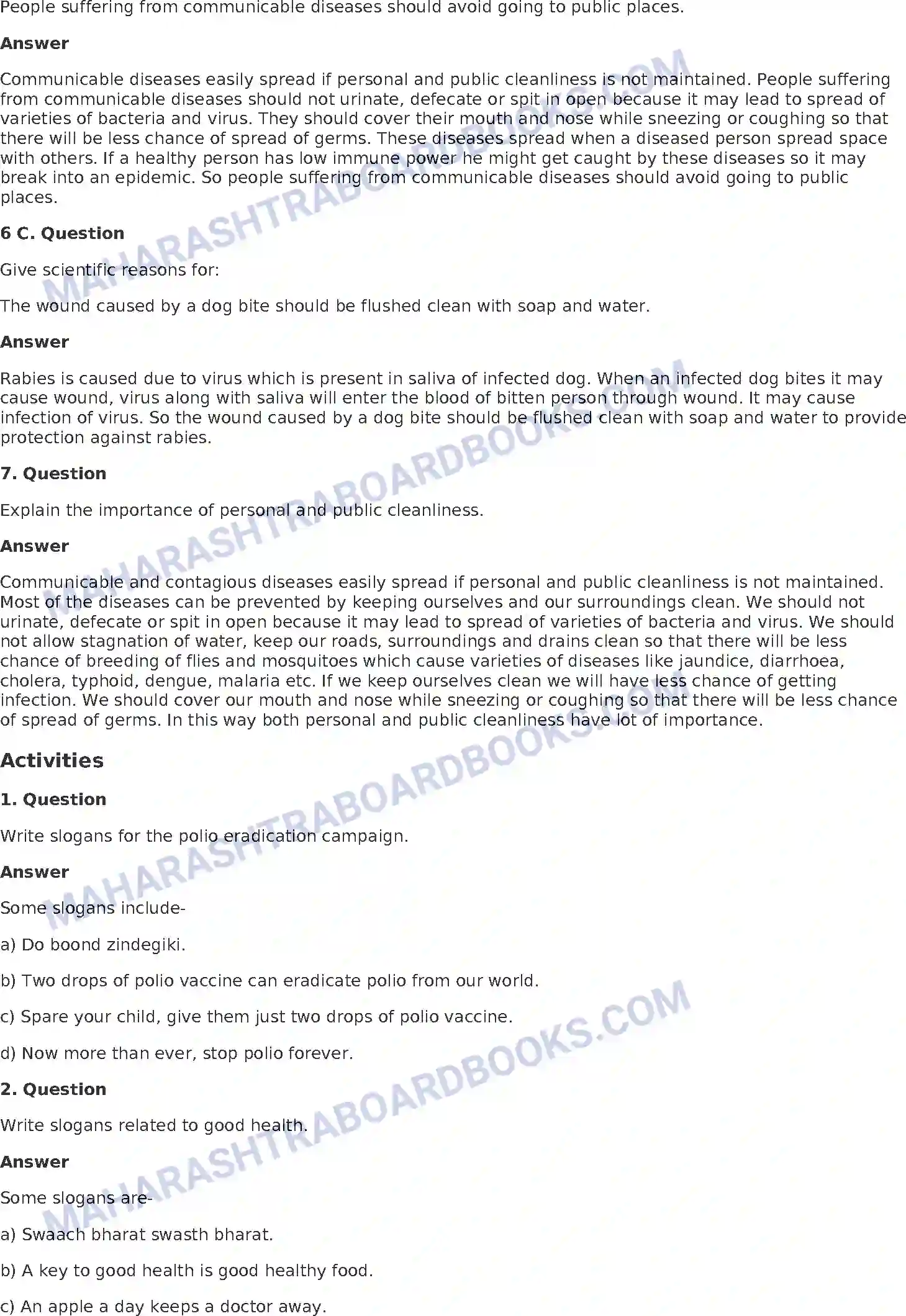 Maharashtra Board Solution Class-8 General+Science Diseases Image 4